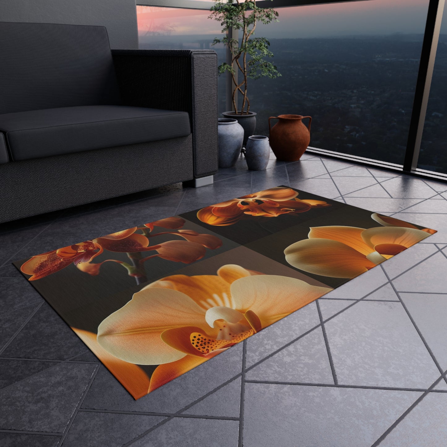 Outdoor Rug  Orange Orchid 5