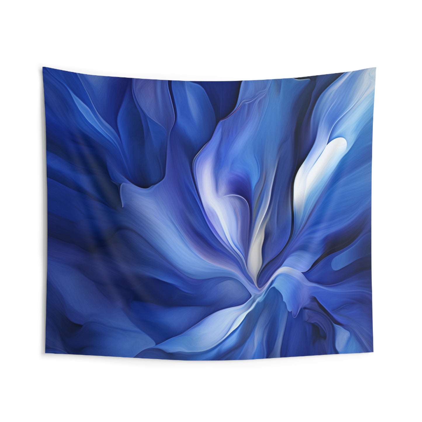 Indoor Wall Tapestries Abstract Blue Tulip 3