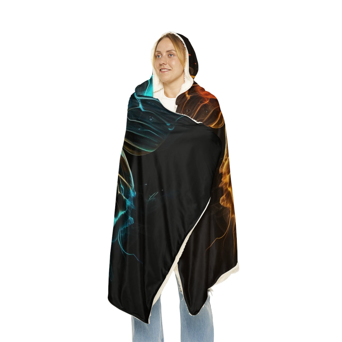 Snuggle Hooded Blanket Kiss Neon Butterfly 7