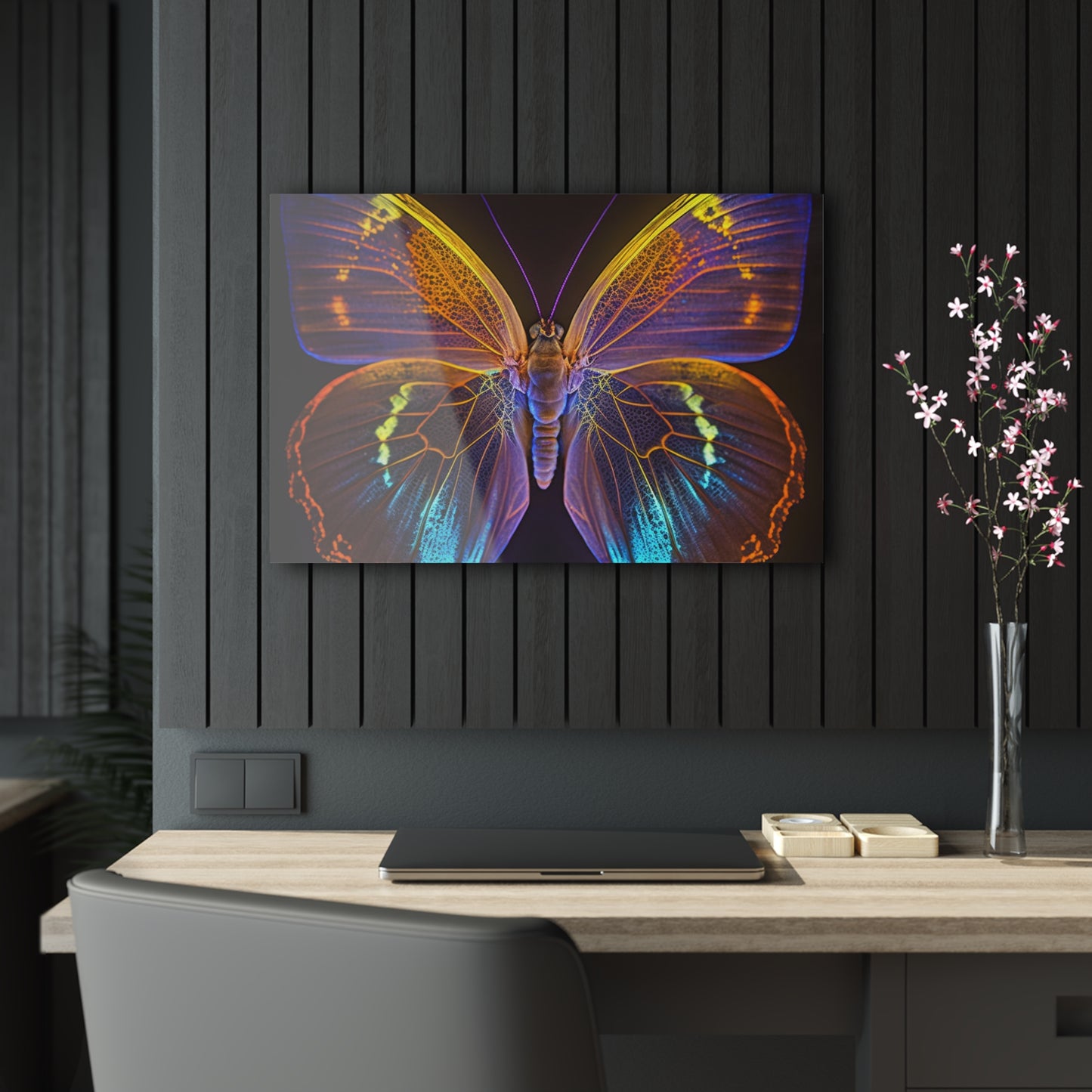 Acrylic Prints Neon Butterfly Flair 2