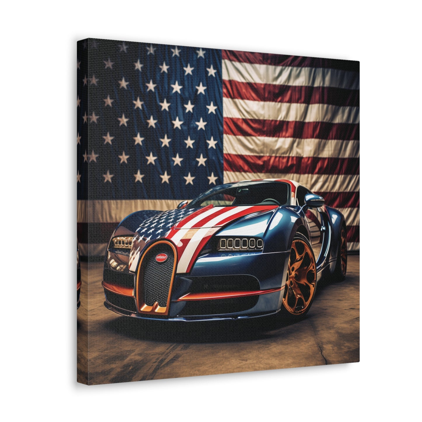 Canvas Gallery Wraps Bugatti Flag American 4