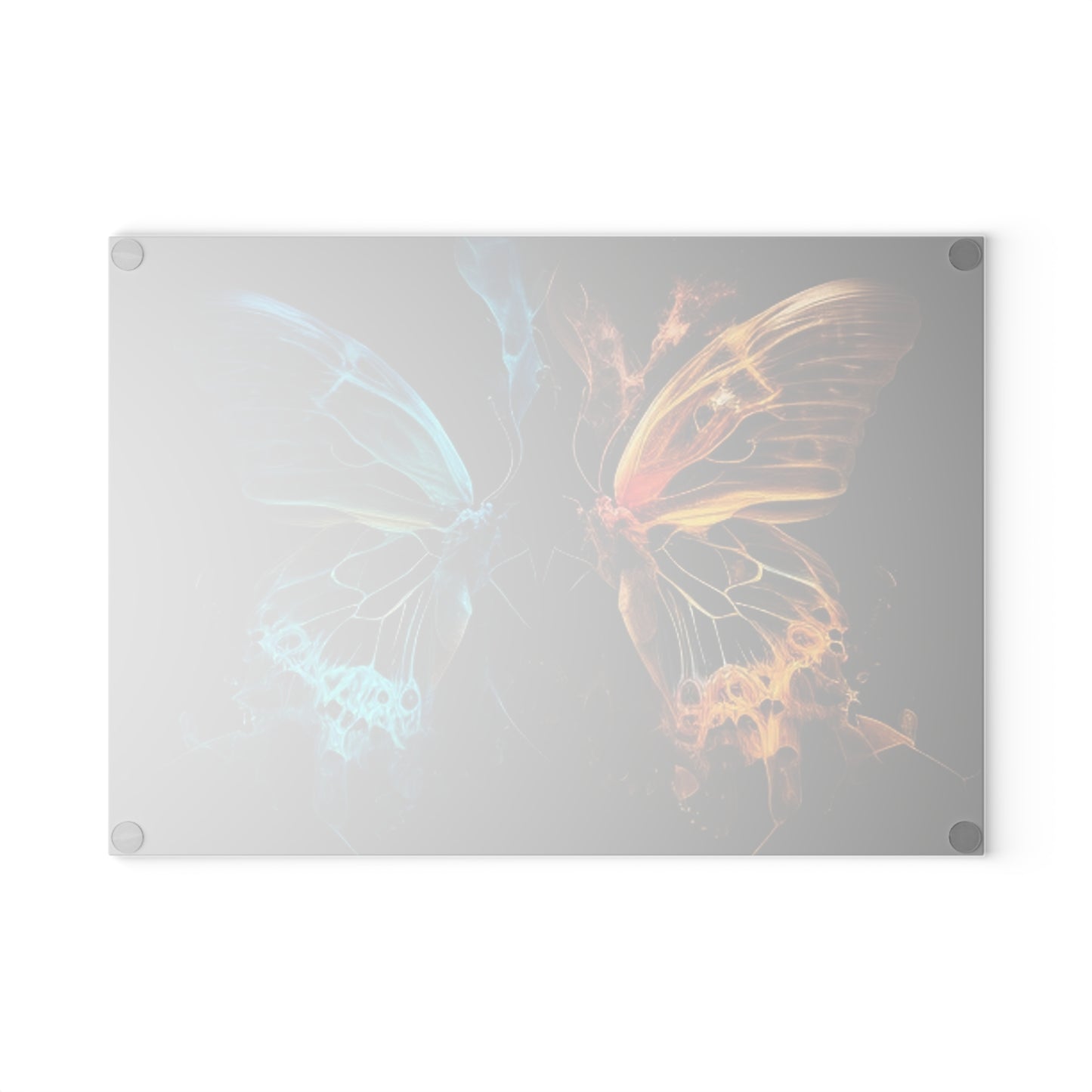 Glass Cutting Board Kiss Neon Butterfly 3