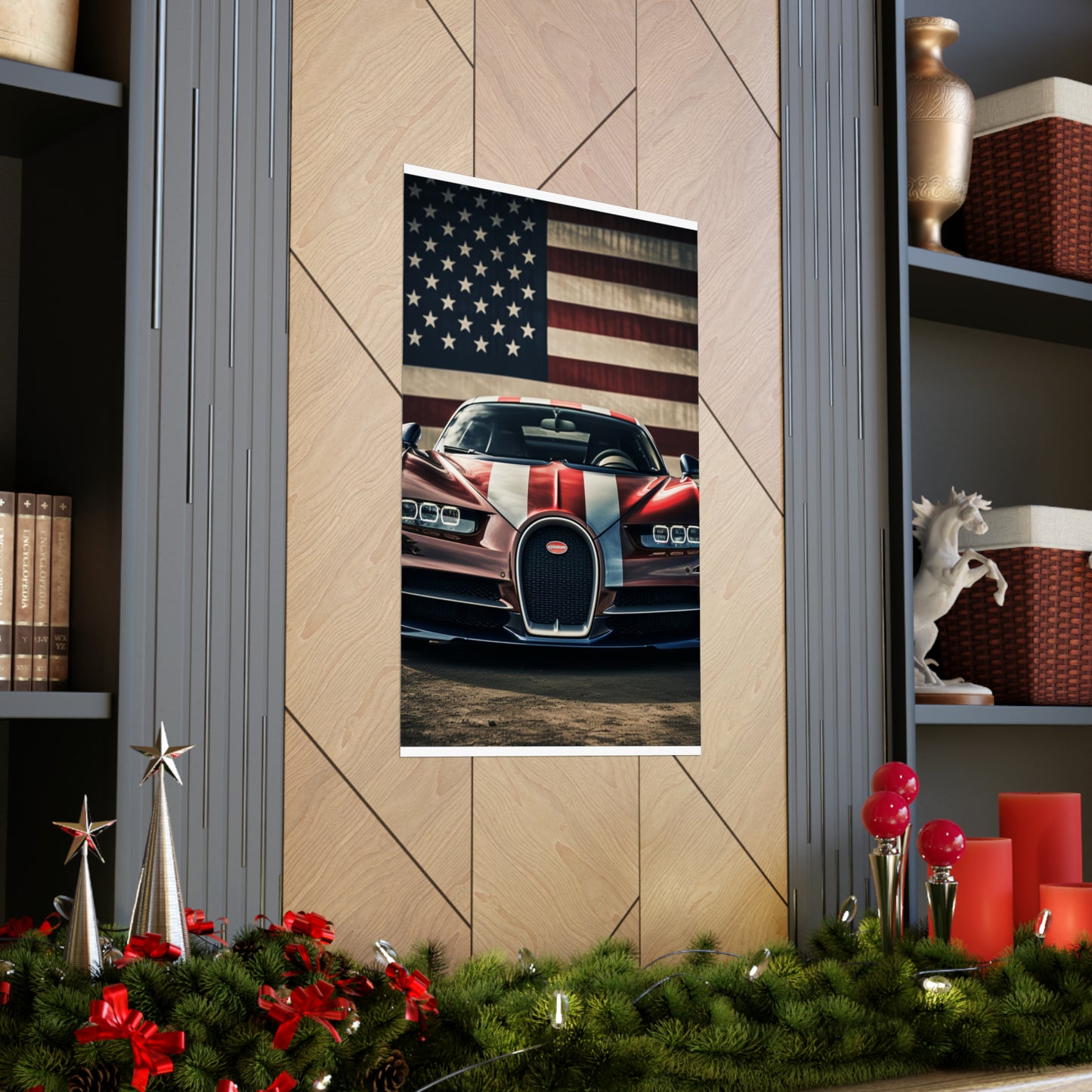 Premium Matte Vertical Posters Bugatti Flag 1