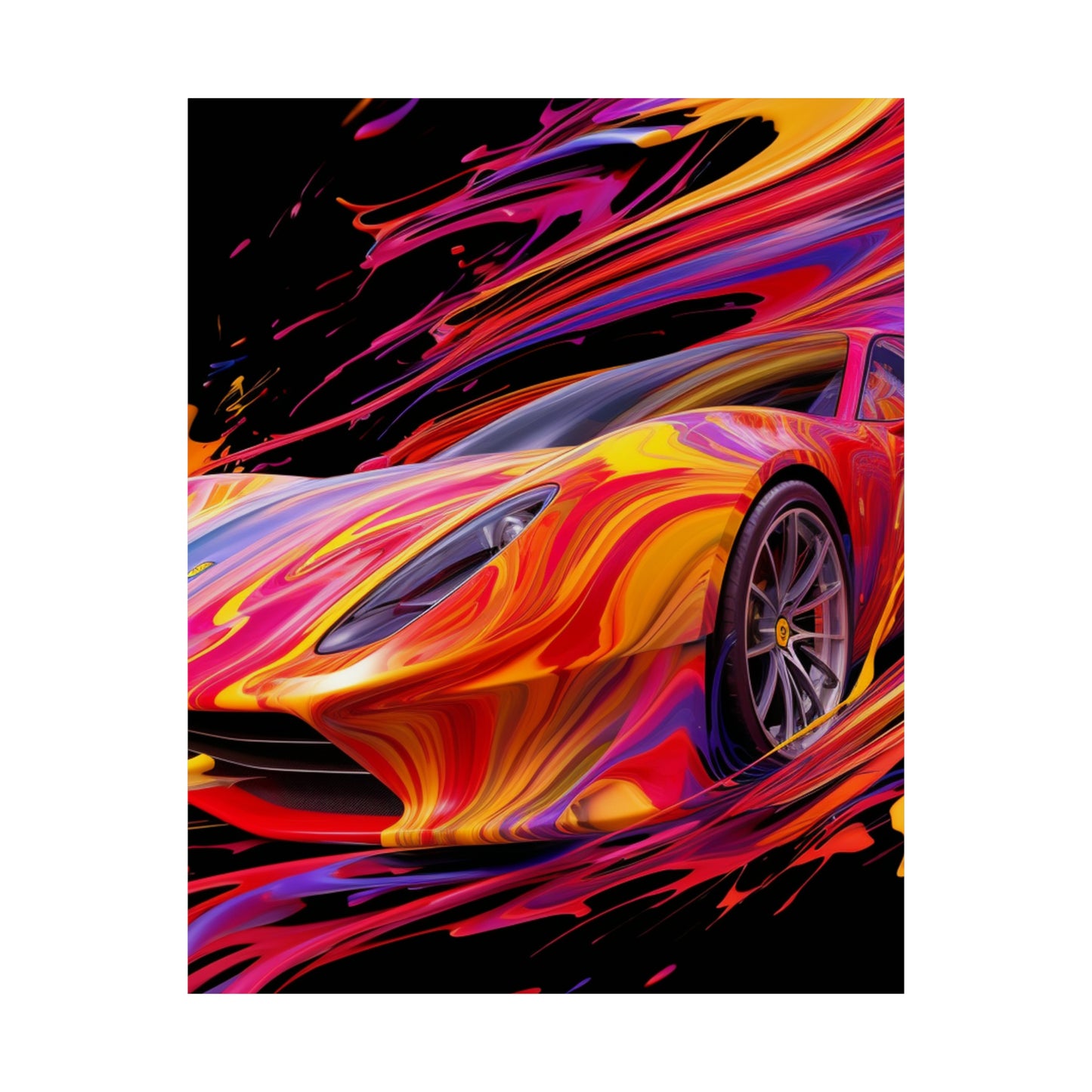 Premium Matte Vertical Posters Ferrari Water Fusion 2