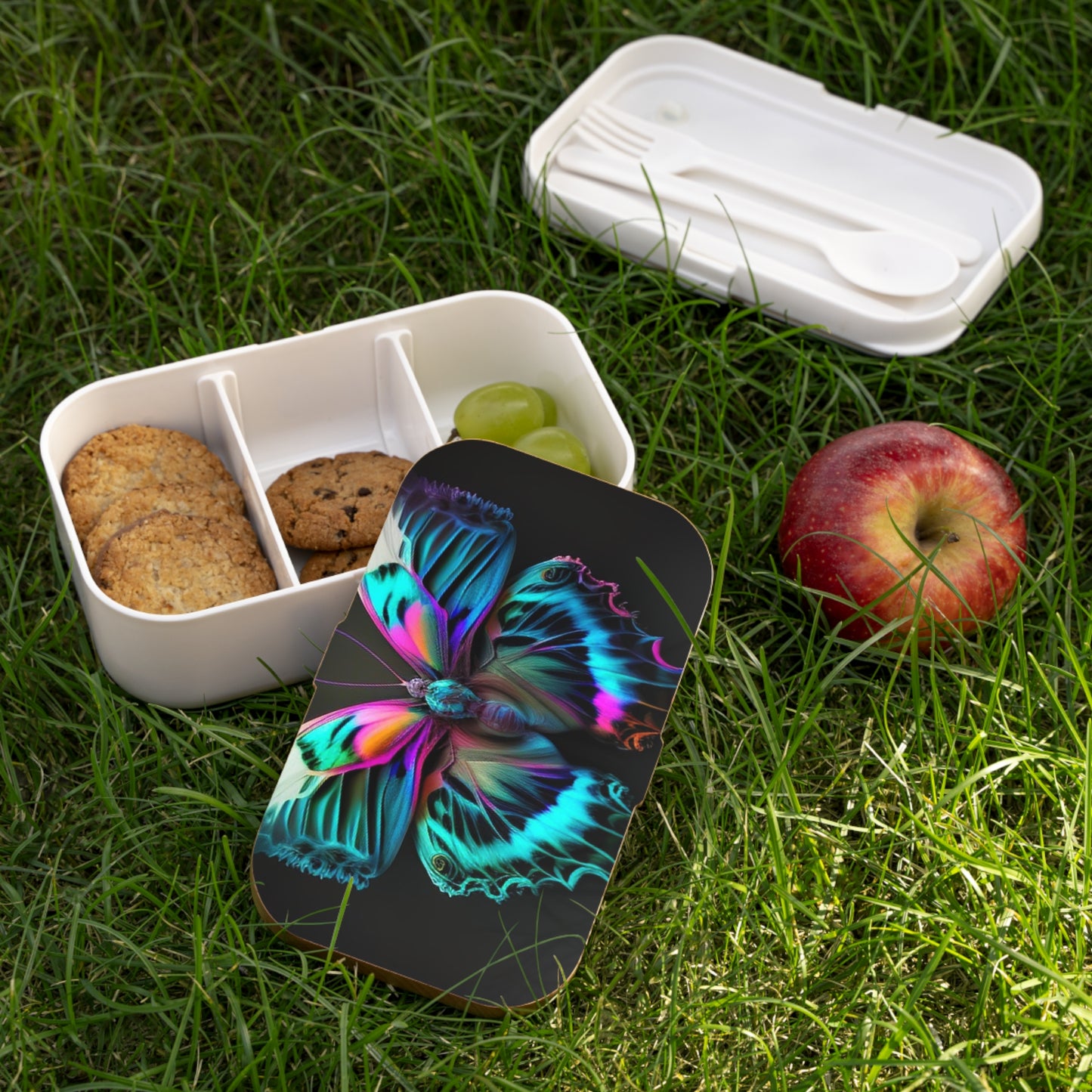 Bento Lunch Box Neon Butterfly Fusion 4