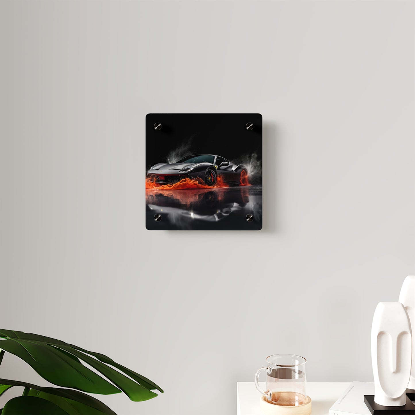 Acrylic Wall Art Panels Ferrari Water Splash 3