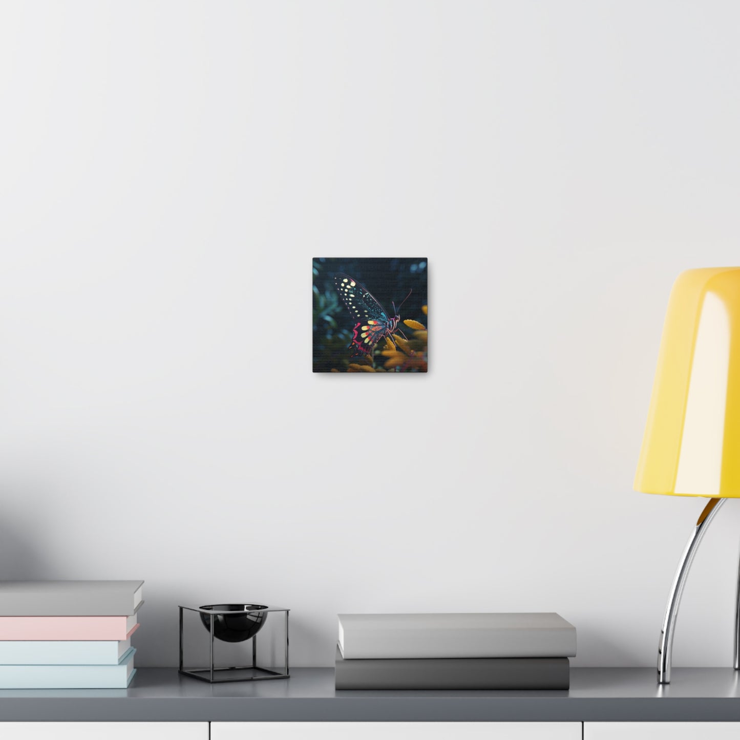 Canvas Gallery Wraps Hyper Colorful Butterfly Macro 2