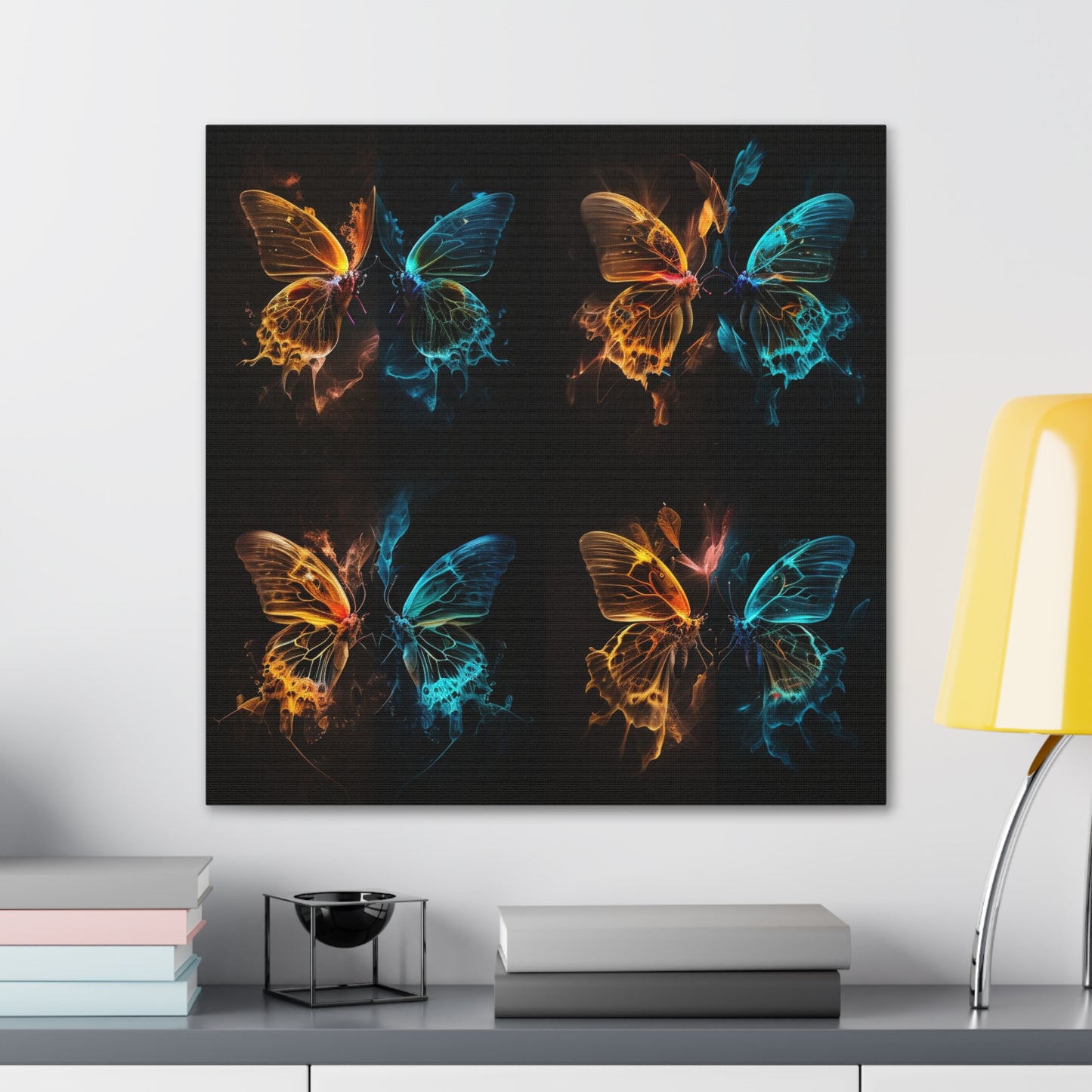 Canvas Gallery Wraps Kiss Neon Butterfly 5