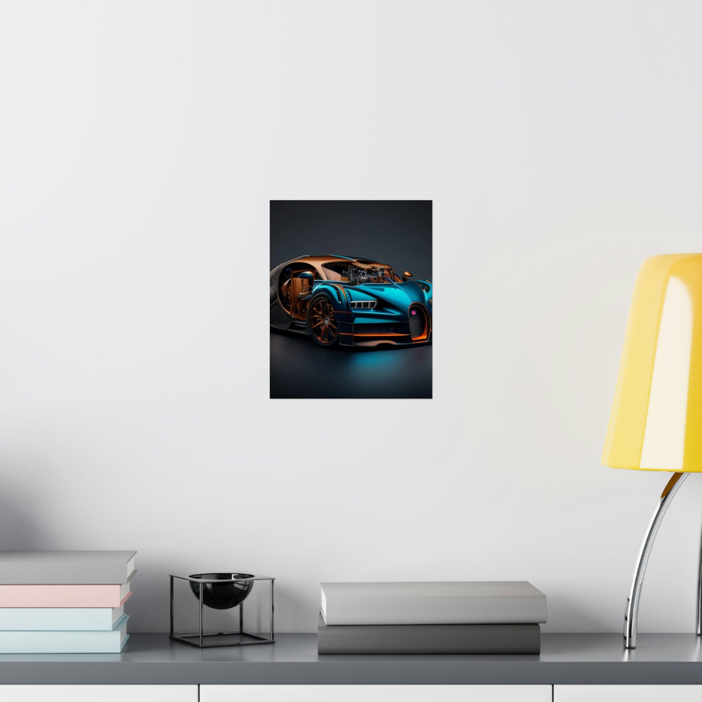 Premium Matte Vertical Posters Bugatti Blue 4