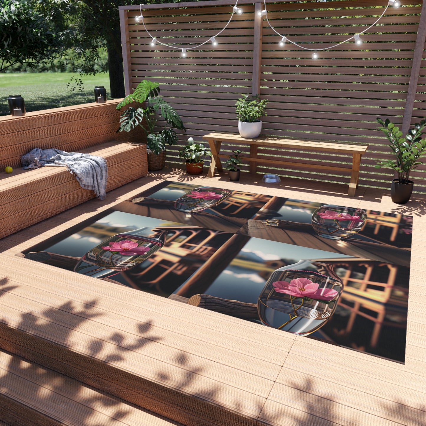 Outdoor Rug  Pink Magnolia 5