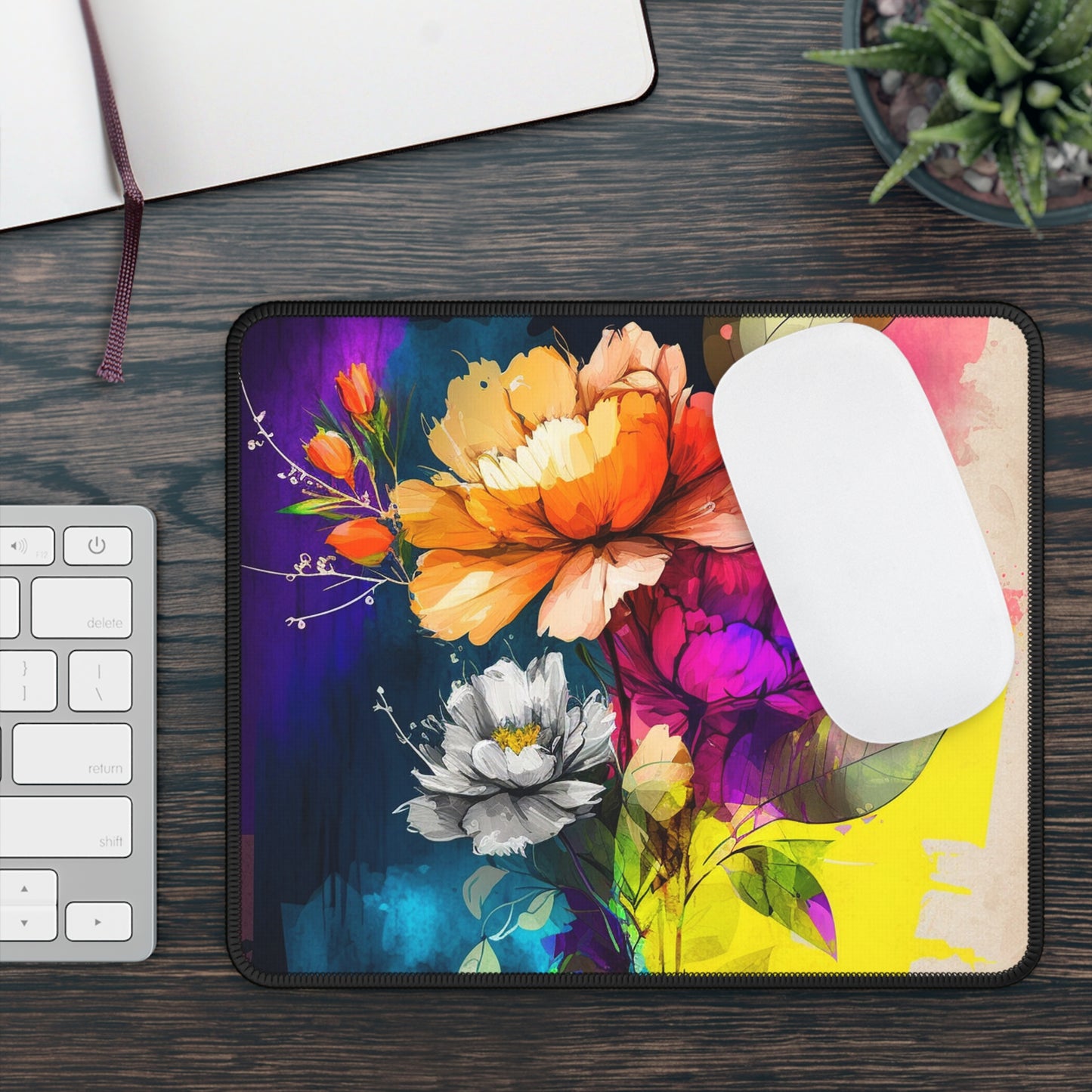 Gaming Mouse Pad  Bright Spring Flowers 4