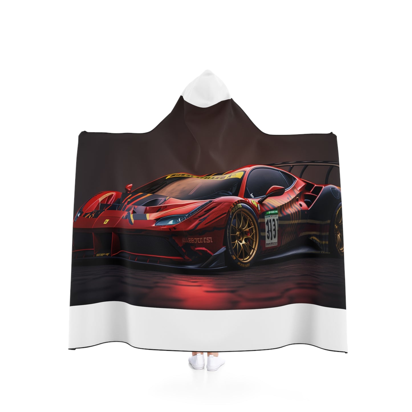 Hooded Blanket Ferrari Red 1