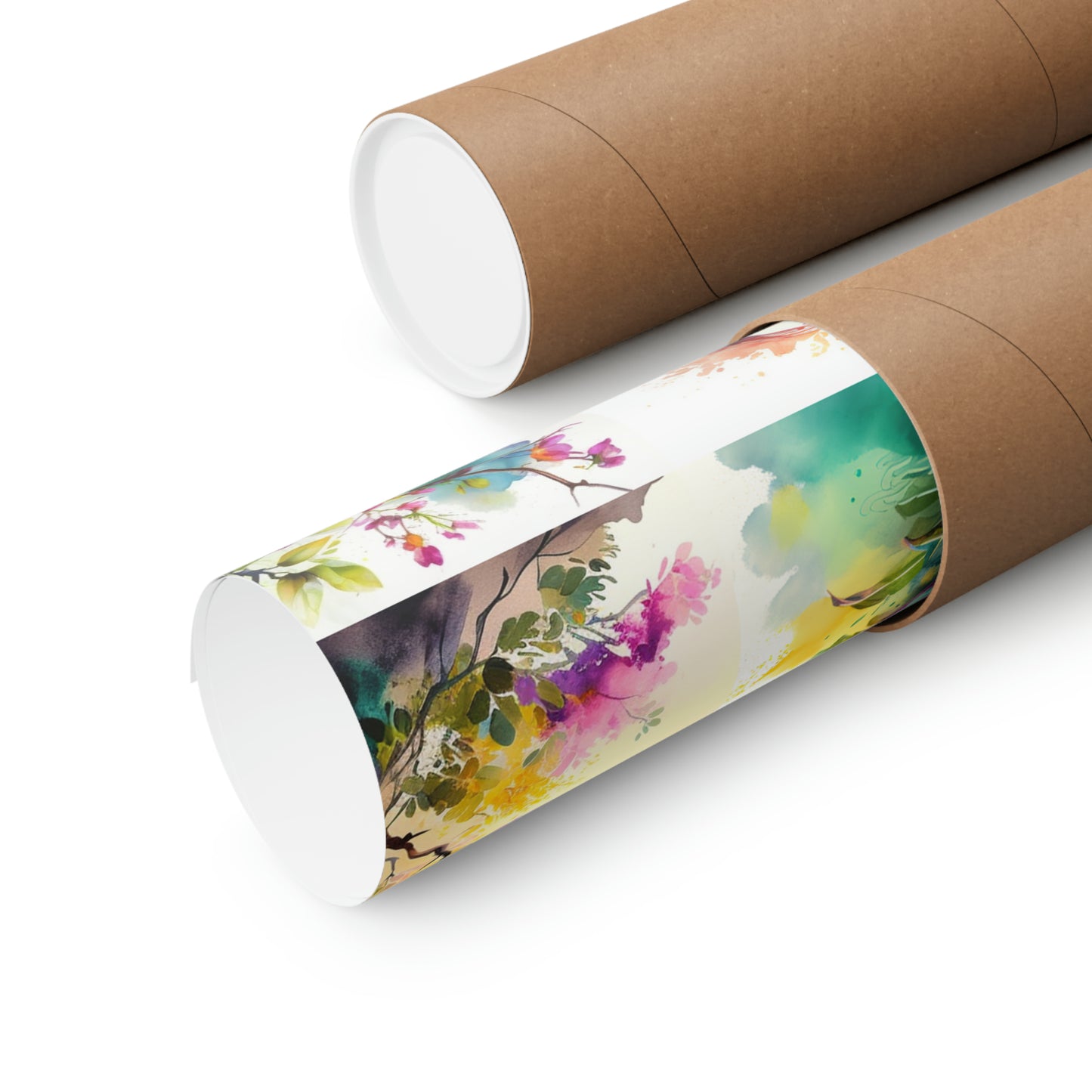 Premium Matte Vertical Posters Mother Nature Bright Spring Colors Realistic Watercolor 5
