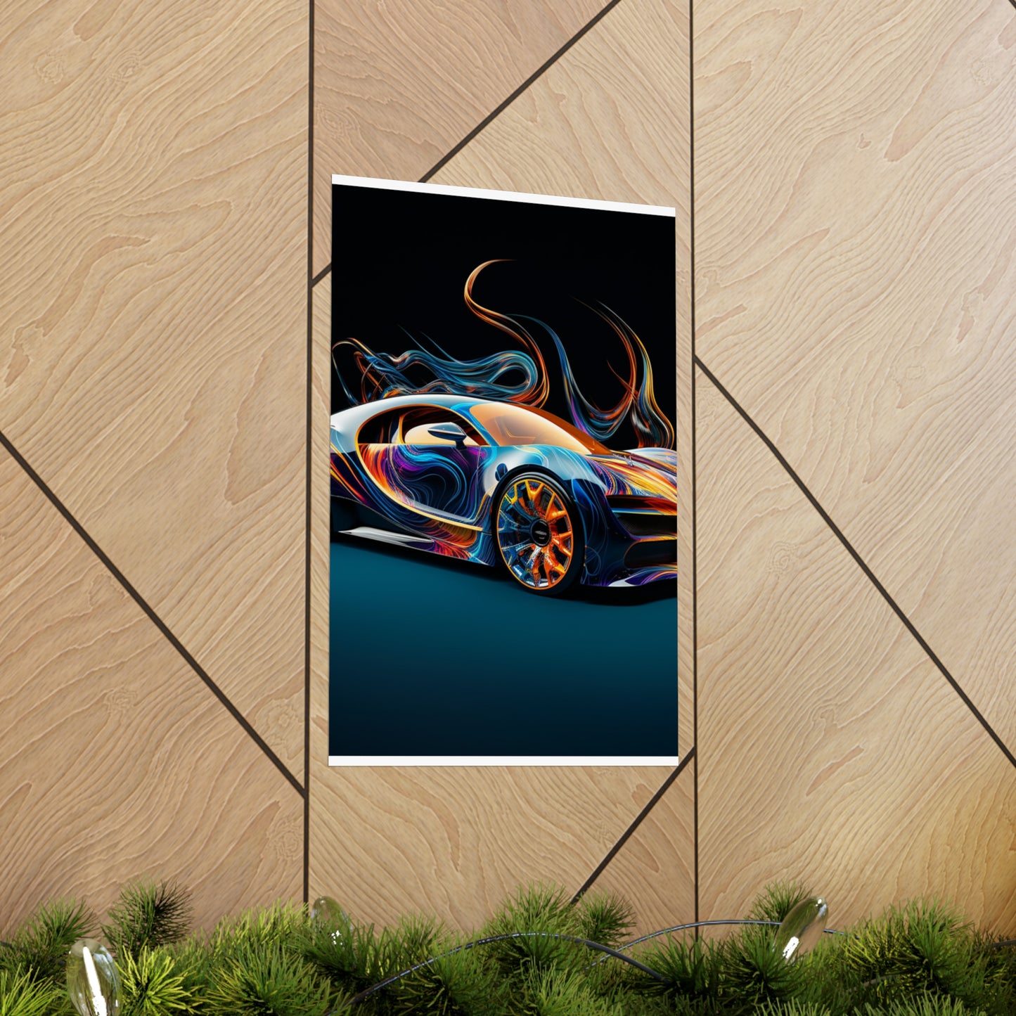 Premium Matte Vertical Posters Bugatti Abstract Flair 2