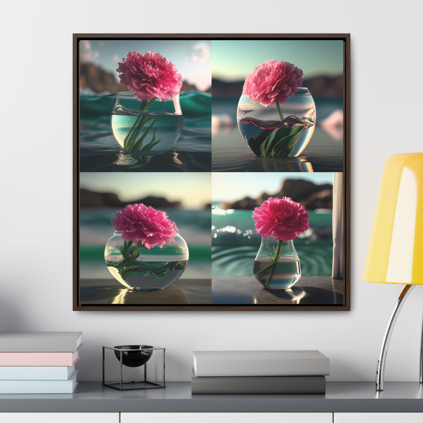 Gallery Canvas Wraps, Square Frame Carnation 5