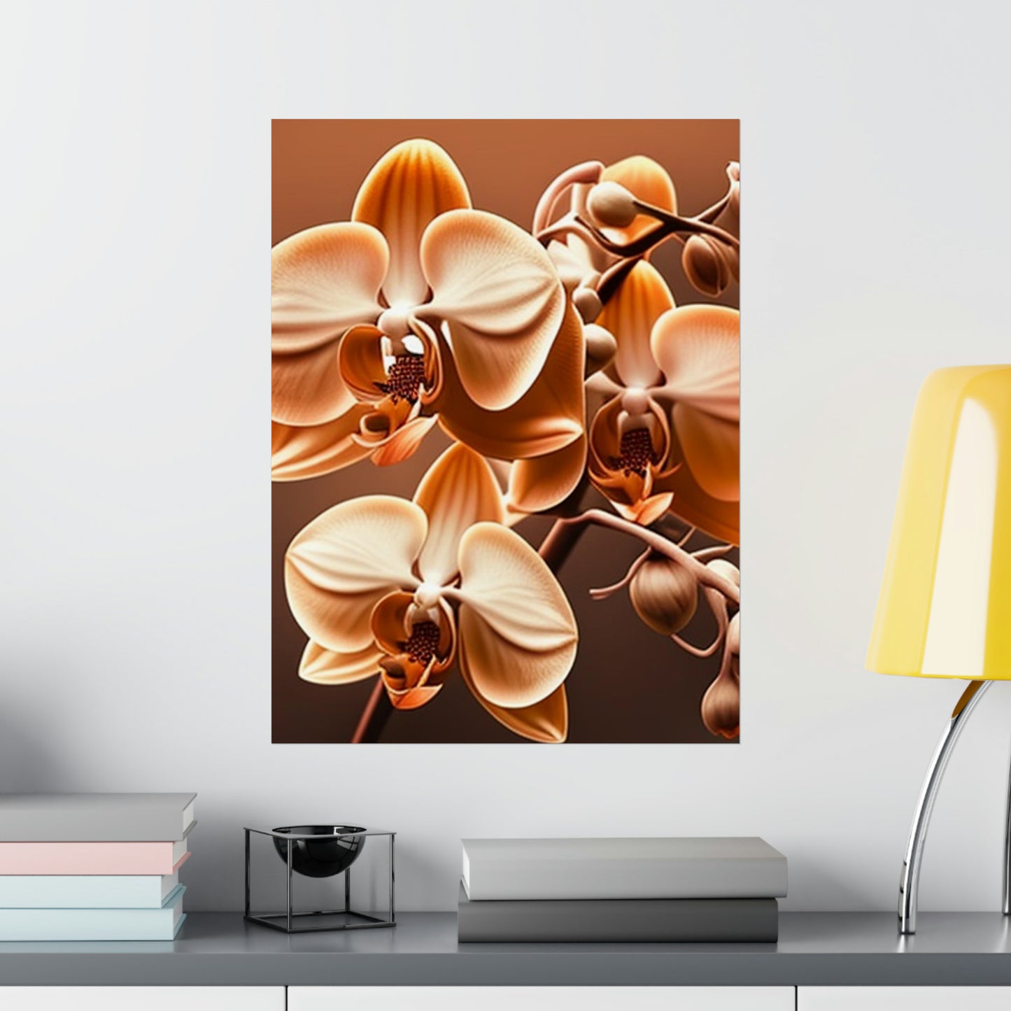 Premium Matte Vertical Posters orchid pedals 3