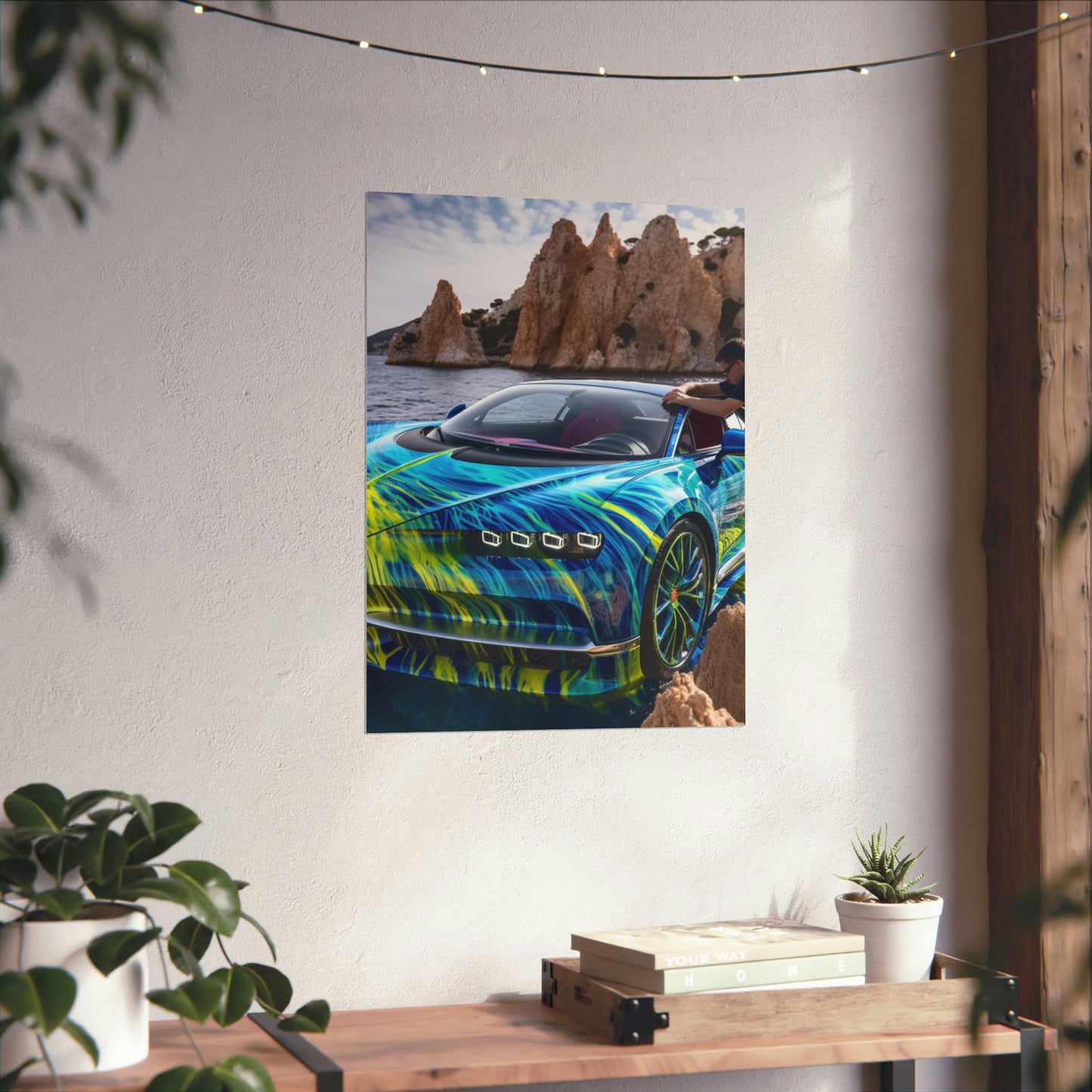 Premium Matte Vertical Posters Bugatti Water 1