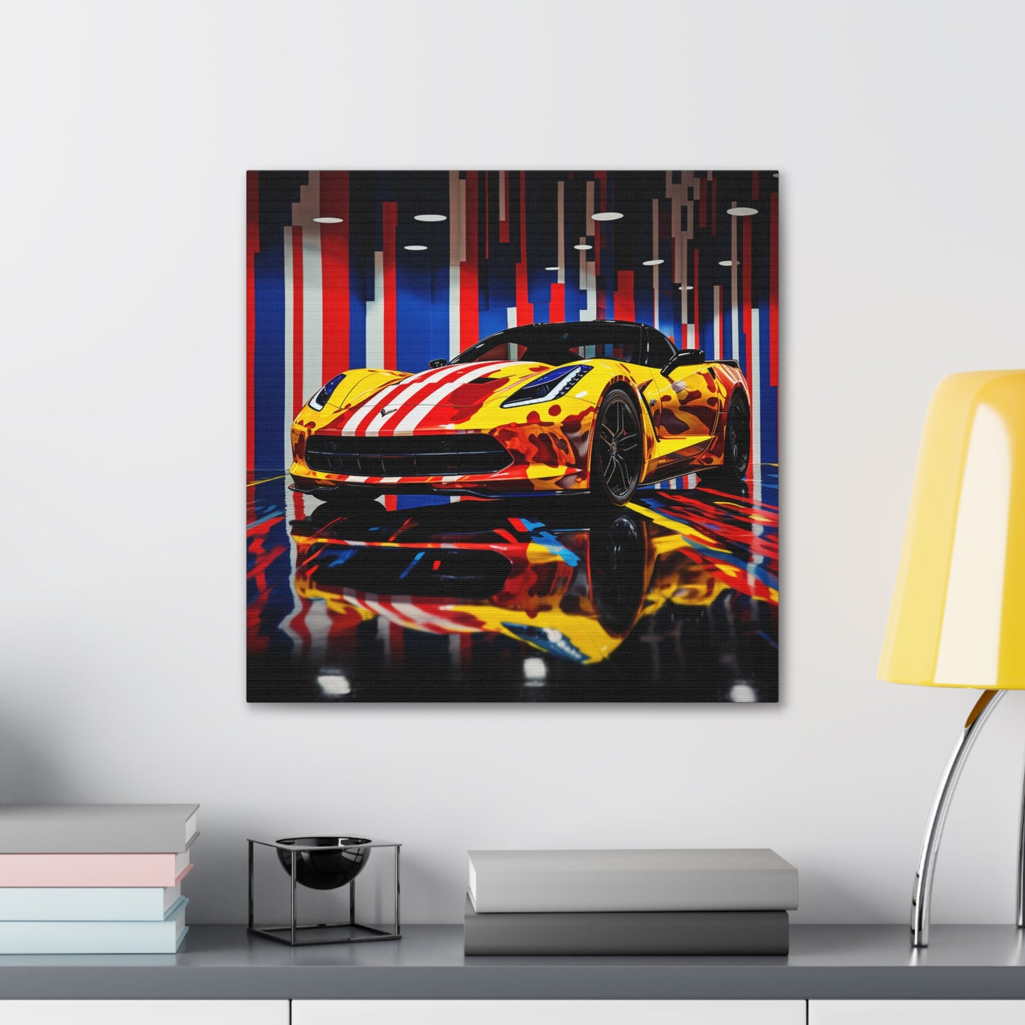 Canvas Gallery Wraps Macro Flag Ferrari 4