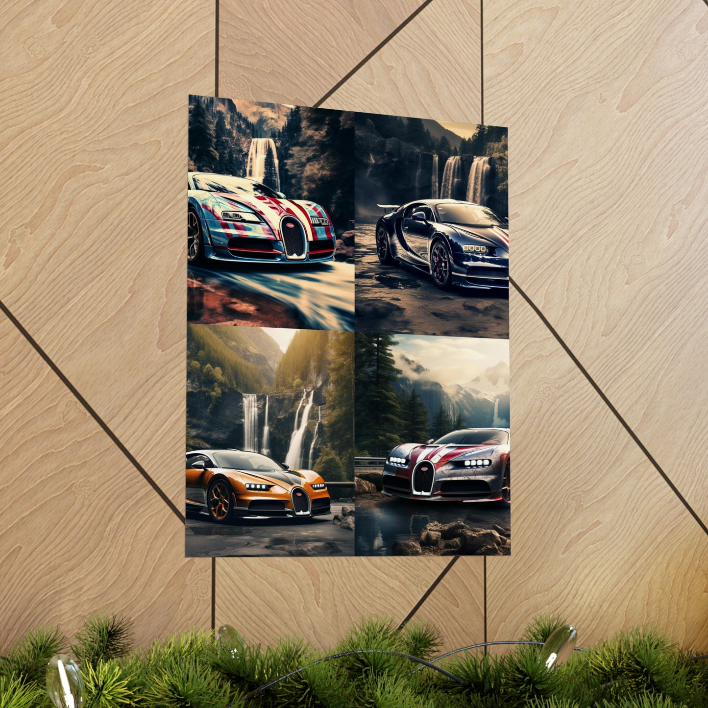 Premium Matte Vertical Posters Bugatti Waterfall 5