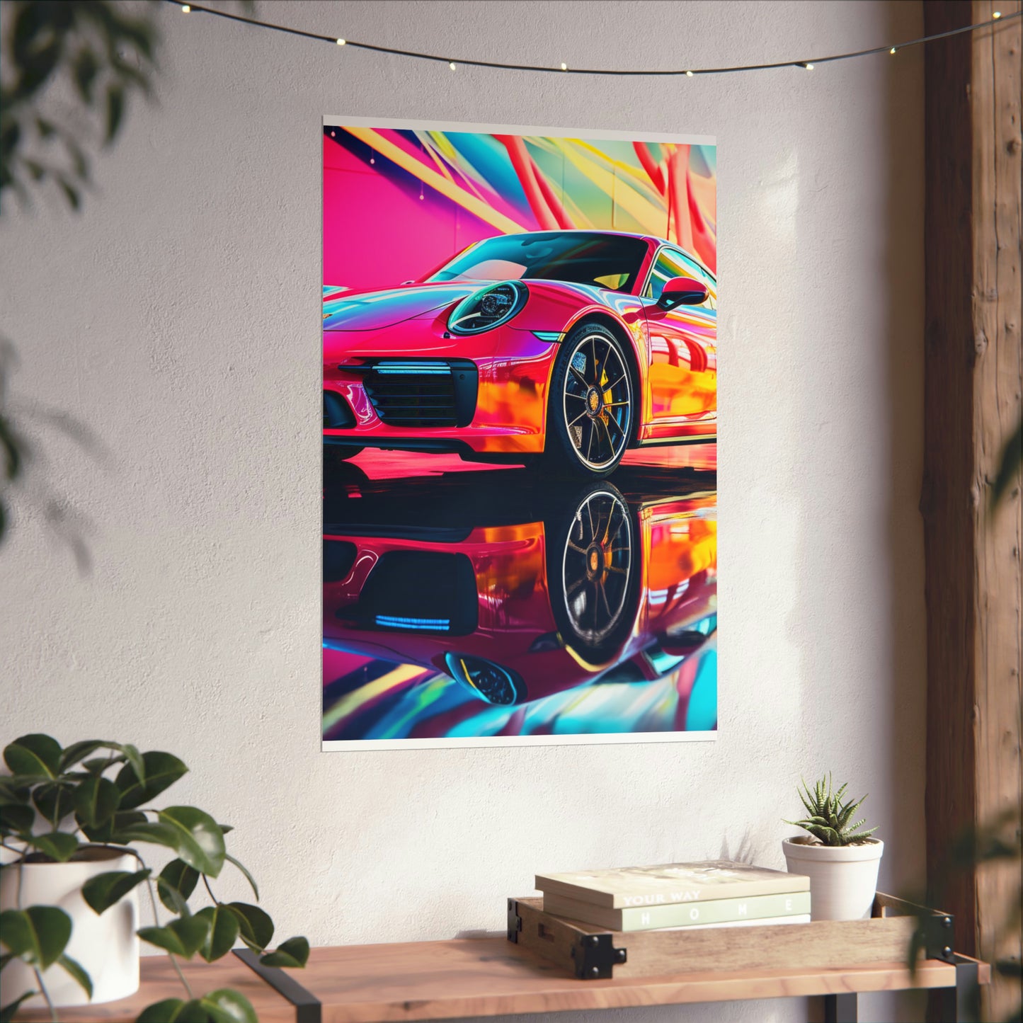 Premium Matte Vertical Posters Macro Porsche 4