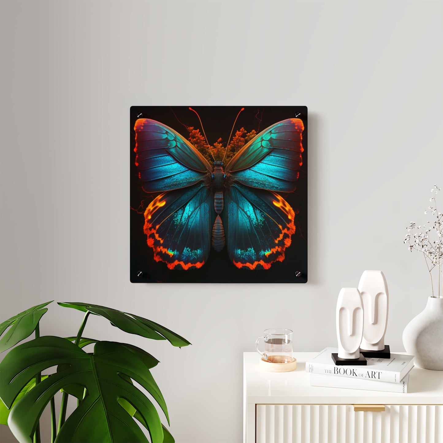 Acrylic Wall Art Panels Neon Butterfly Flair 3