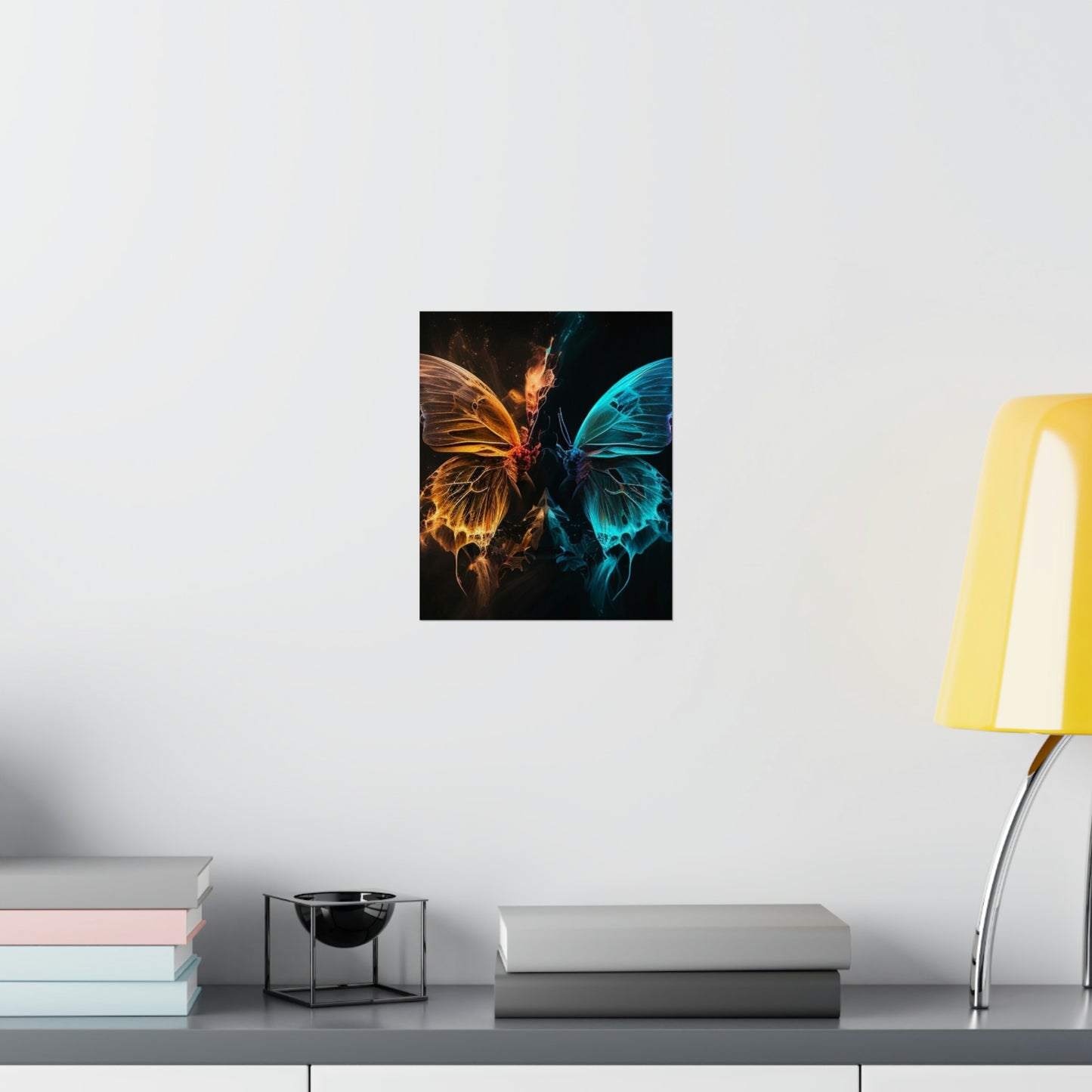 Premium Matte Vertical Posters Neon Glo Butterfly 4