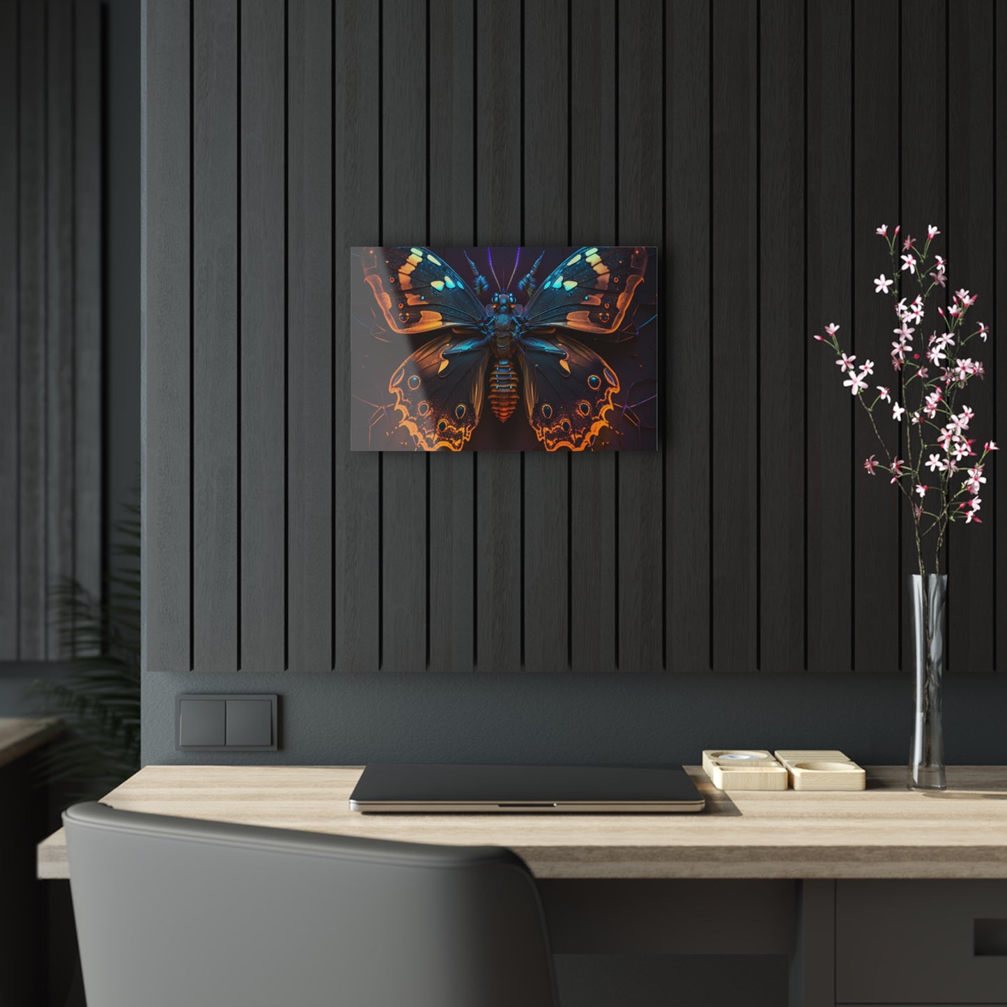 Acrylic Prints Neon Hue Butterfly 2