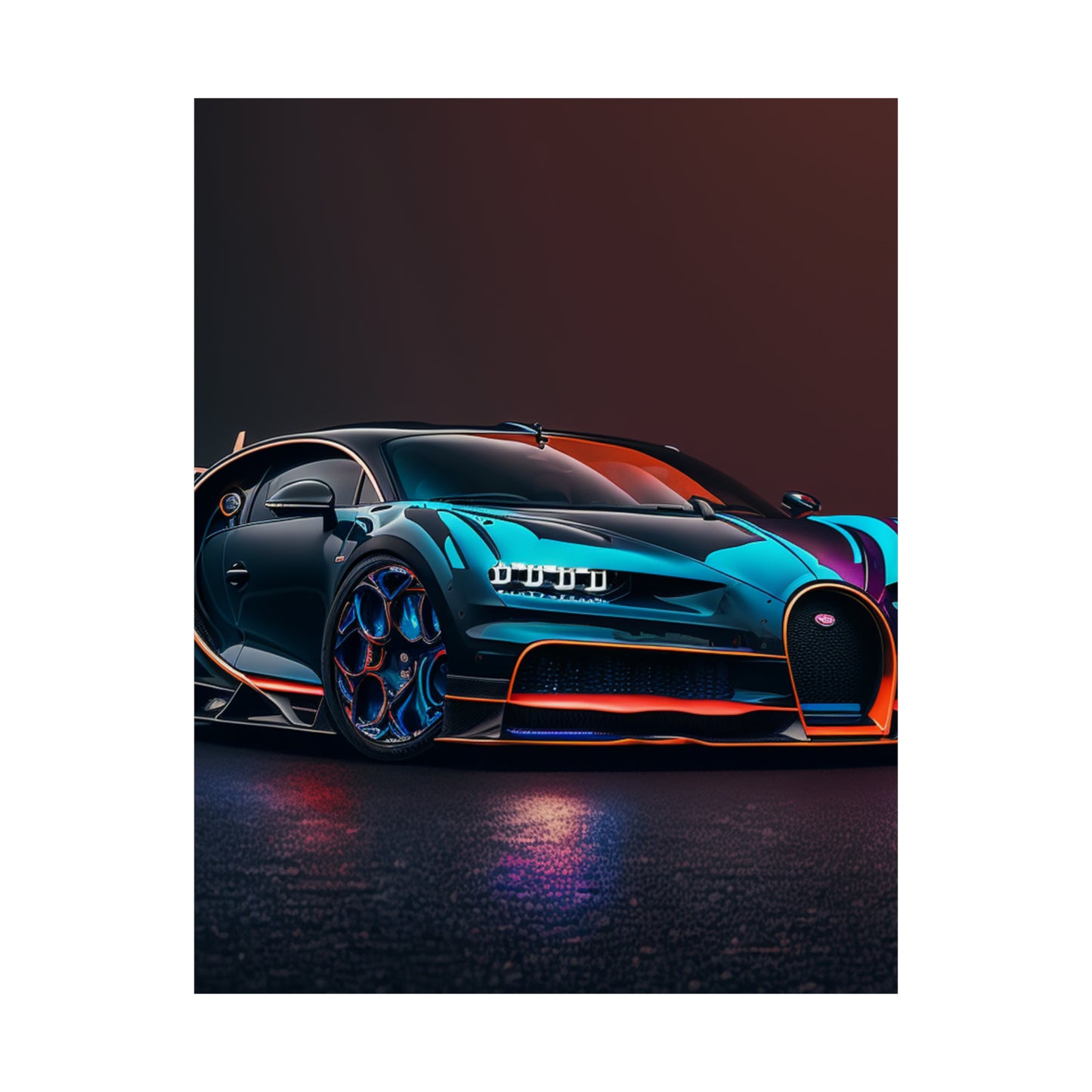 Premium Matte Vertical Posters Bugatti Chiron Super 1