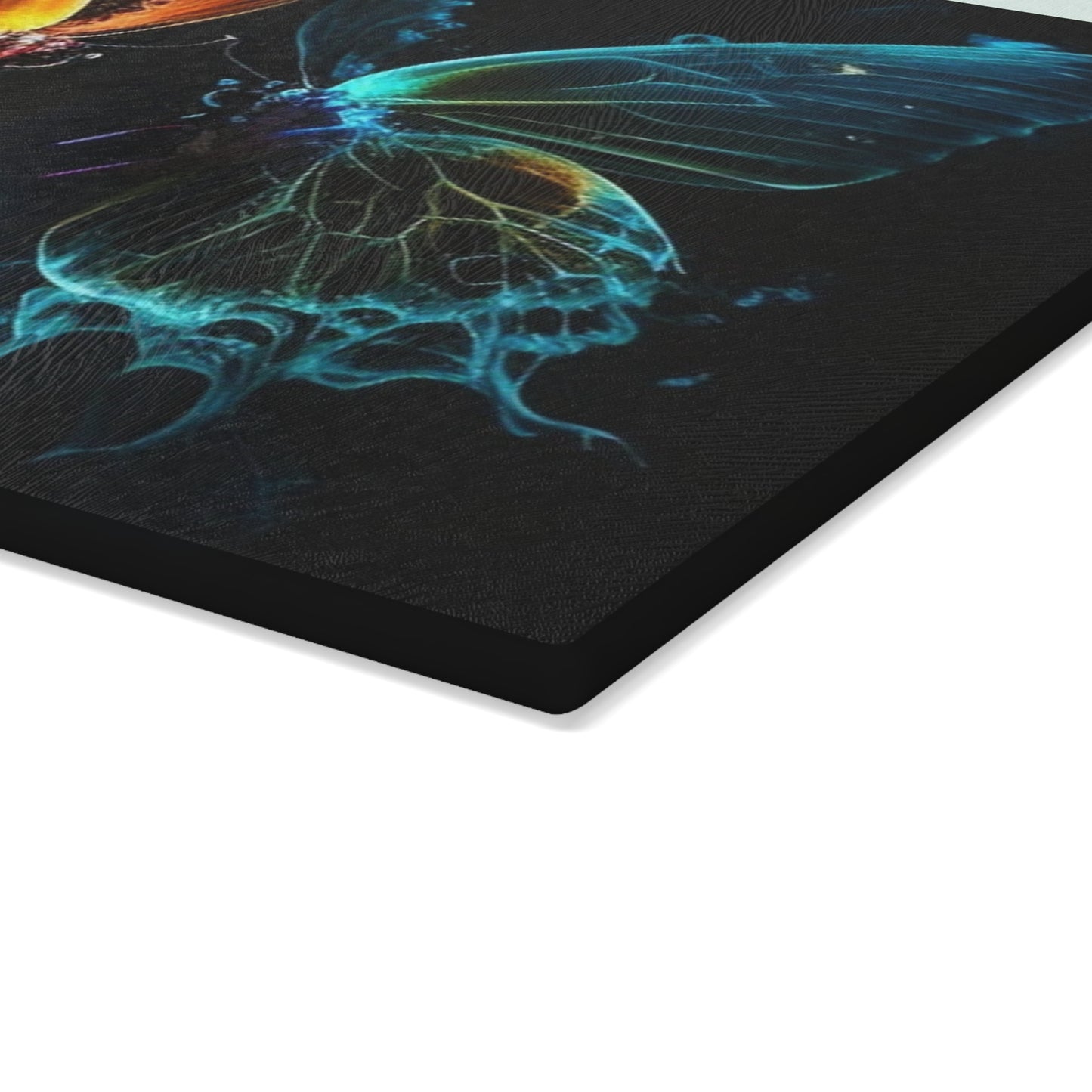 Glass Cutting Board Kiss Neon Butterfly 1