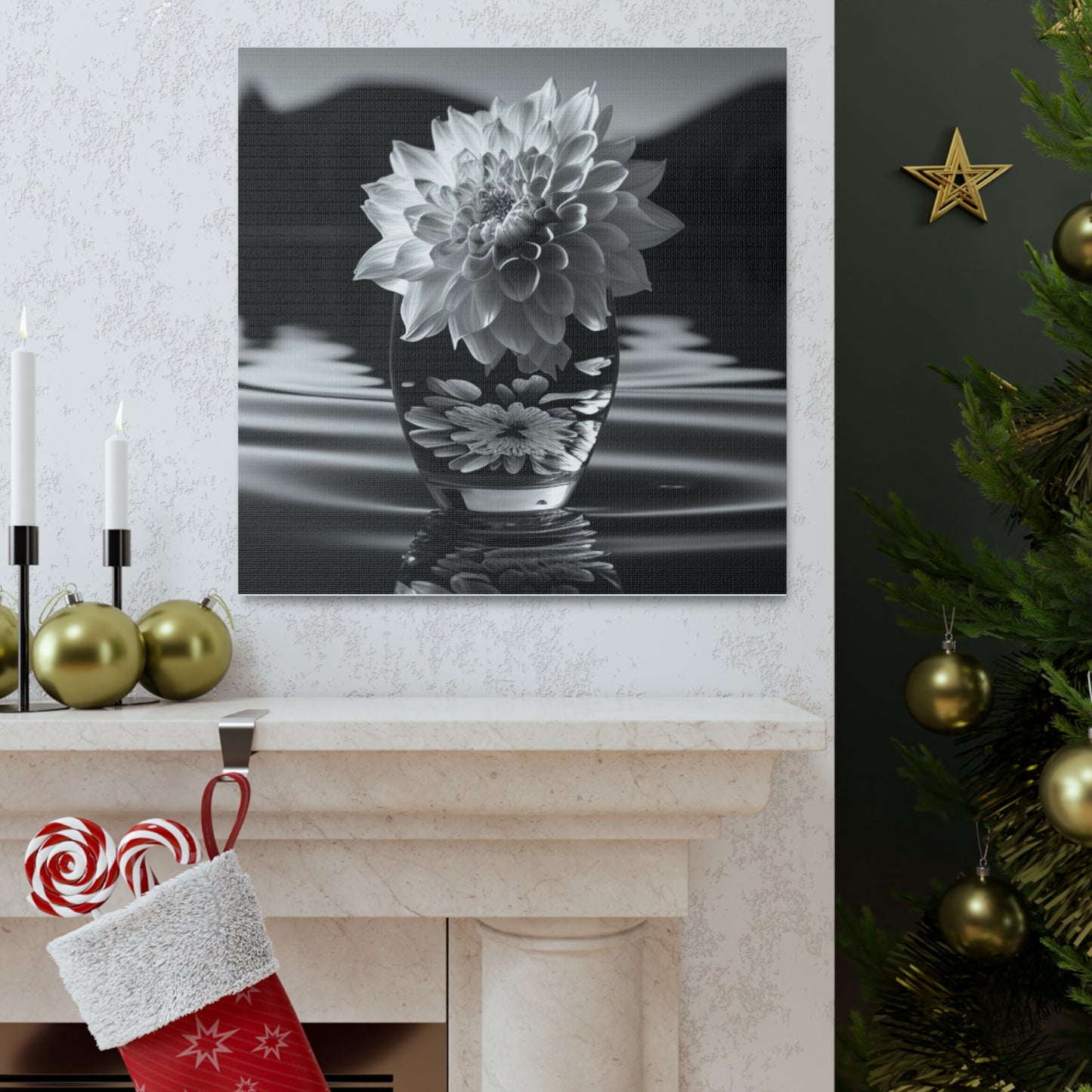 Canvas Gallery Wraps White Dahlia 4