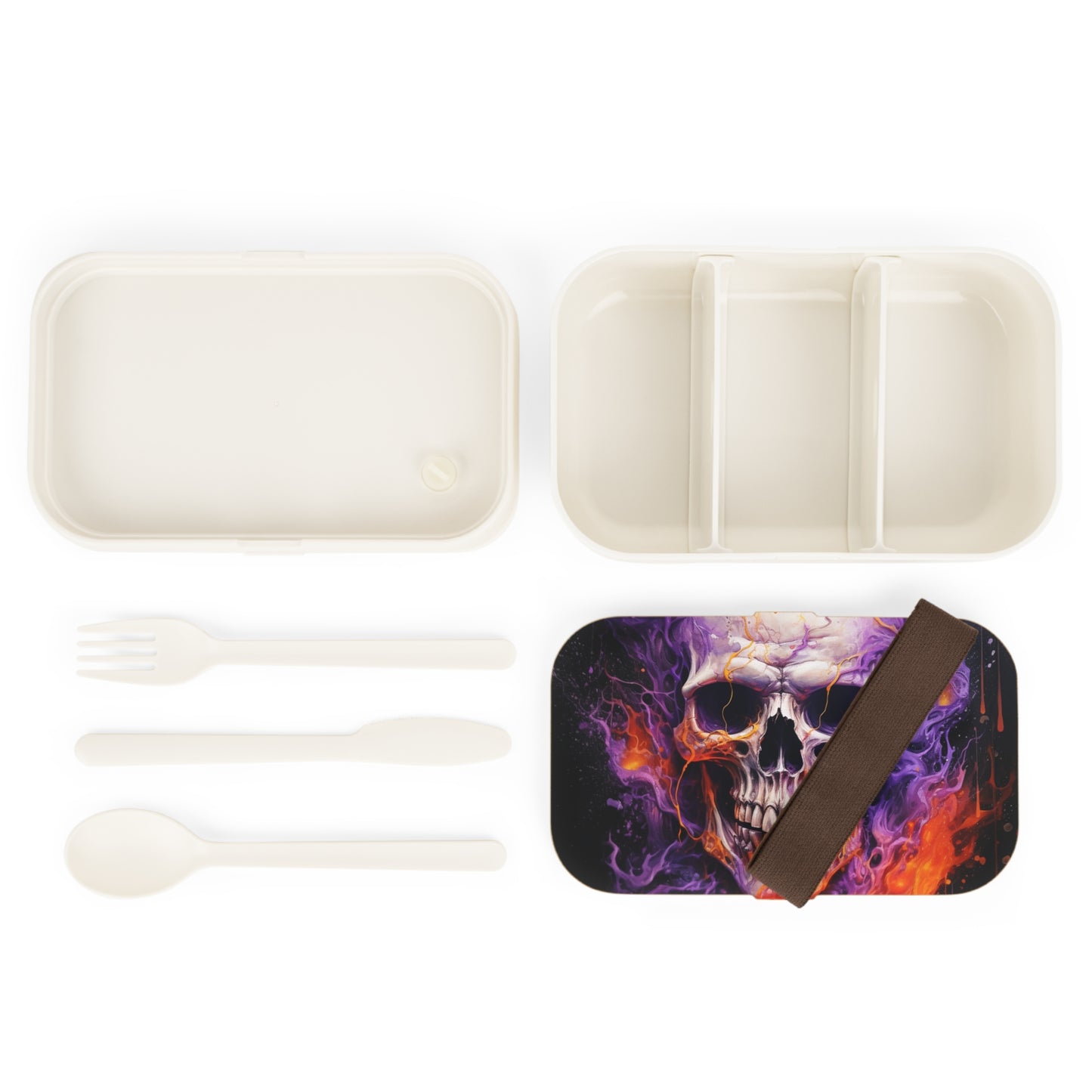 Bento Lunch Box Skull Flames 2