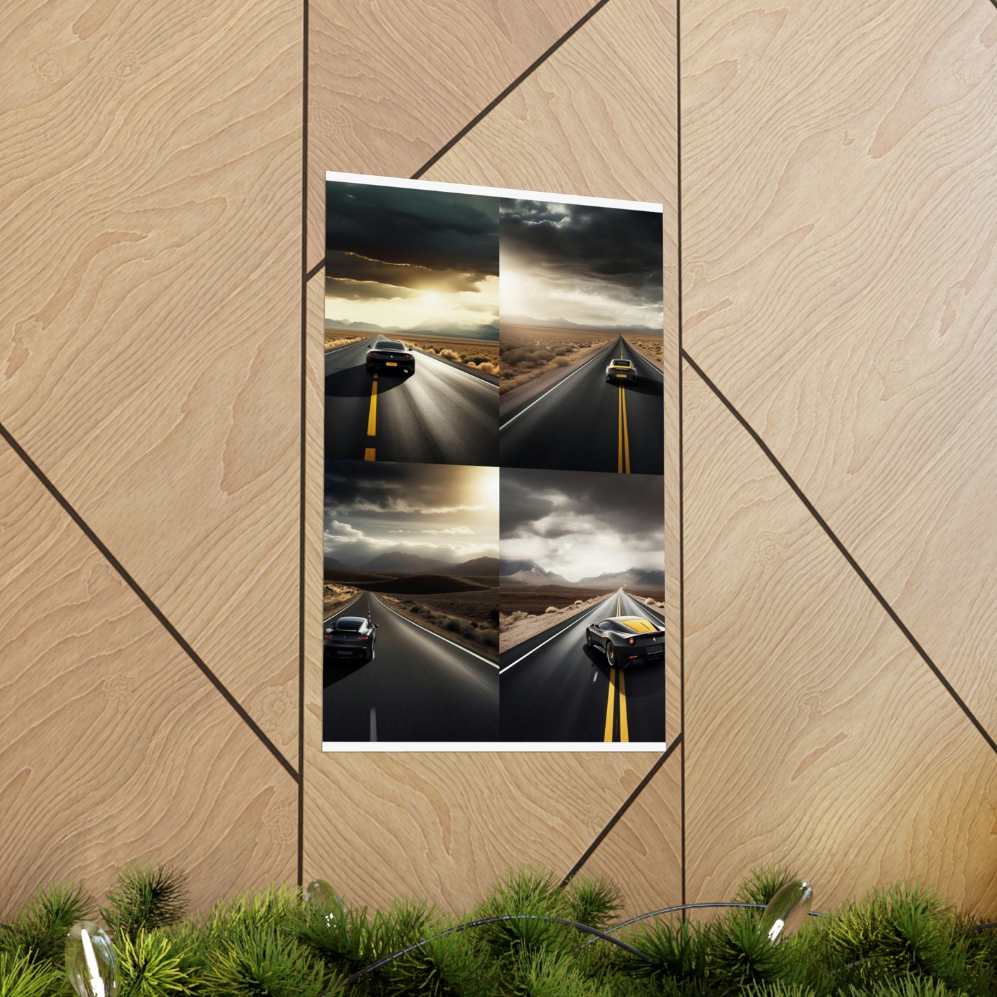 Premium Matte Vertical Posters Ferrari Road 5