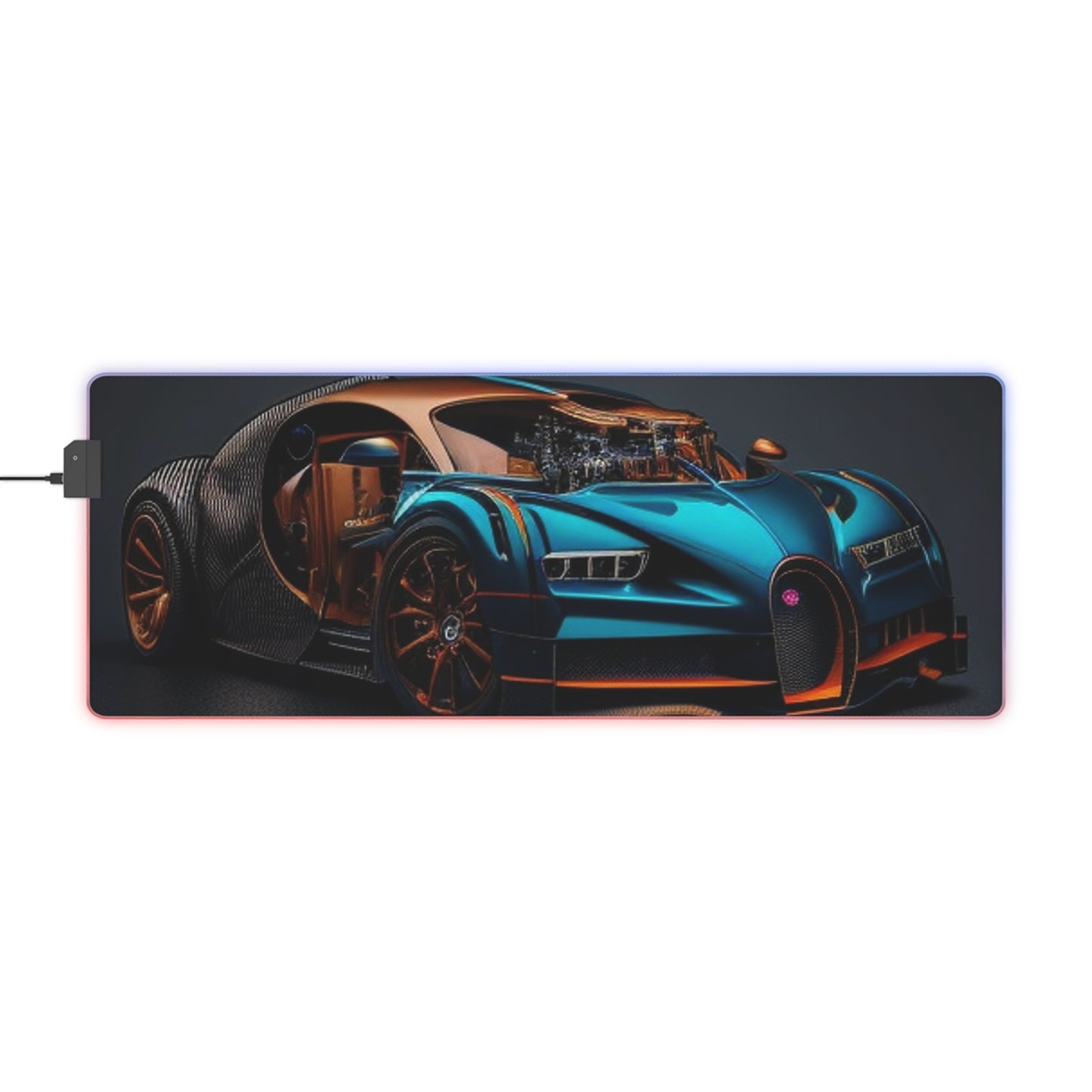 LED Gaming Mouse Pad Bugatti Blue 4