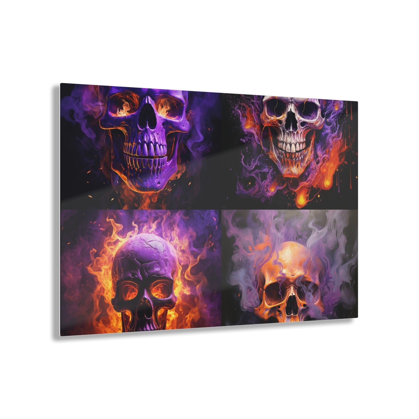 Acrylic Prints Skull Flames 5