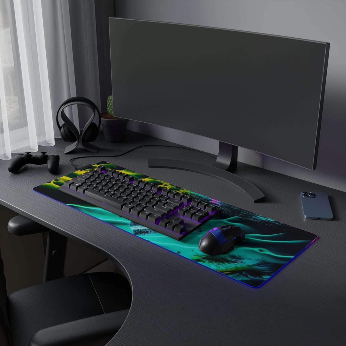 LED Gaming Mouse Pad Florescent Glow 2