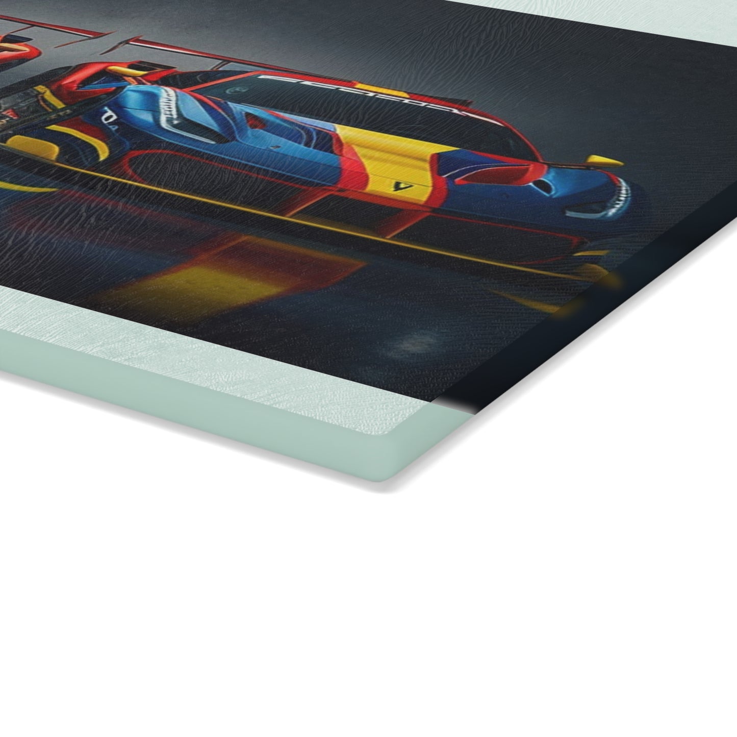 Glass Cutting Board Ferrari Red Blue 4