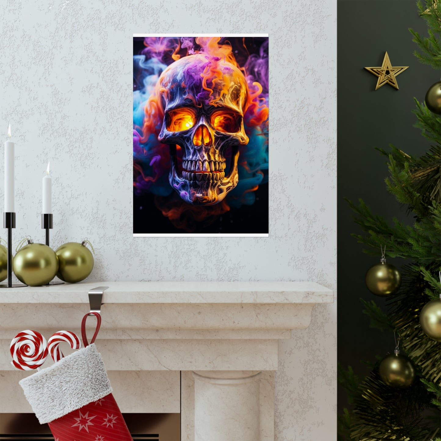 Premium Matte Vertical Posters Macro Skull 2