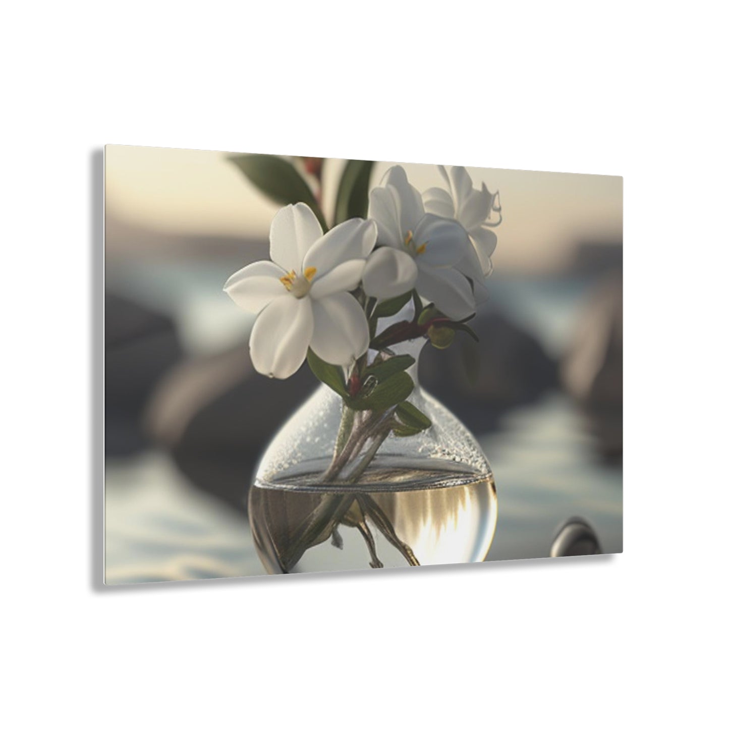 Acrylic Prints Jasmine glass vase 1