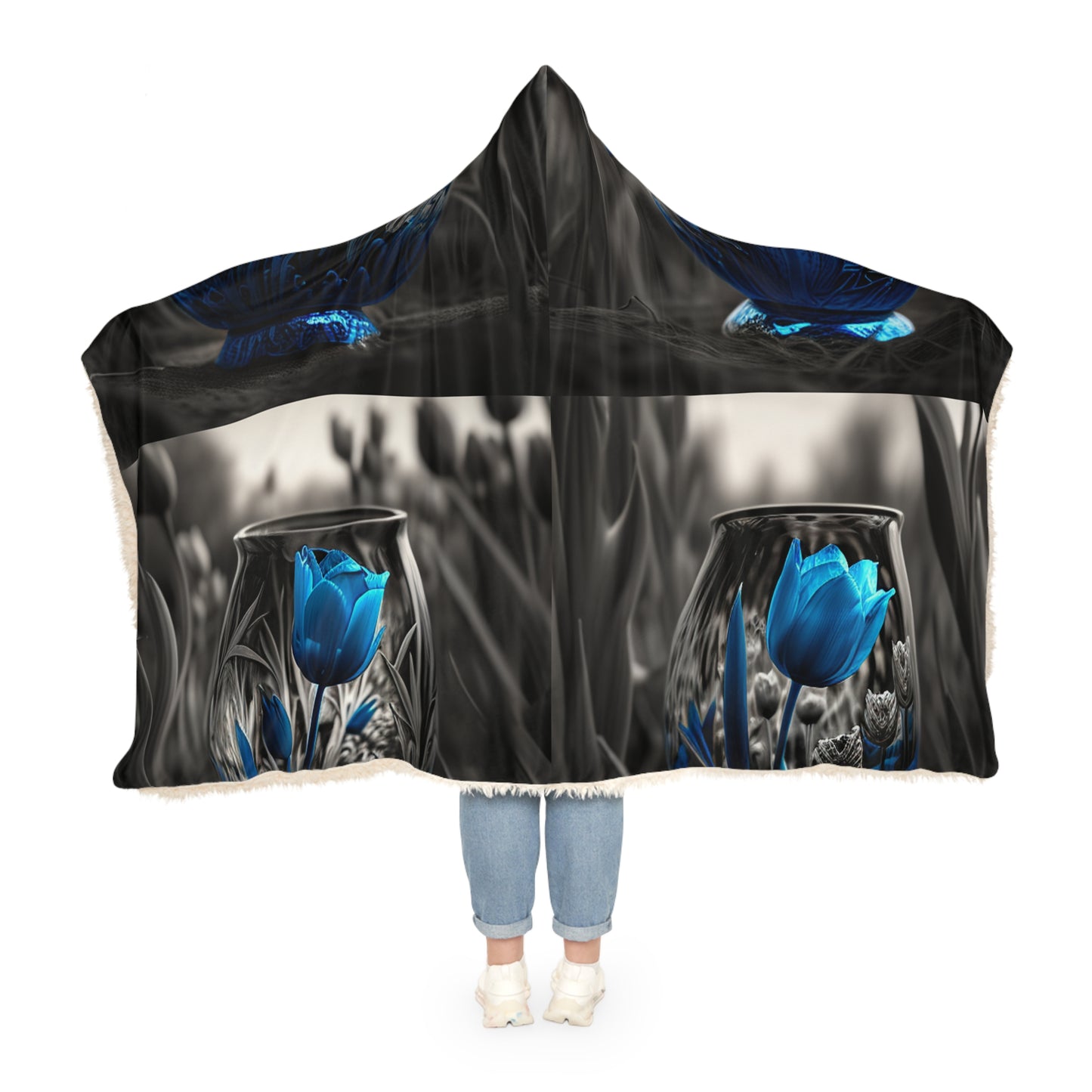 Snuggle Hooded Blanket Tulip Blue 5