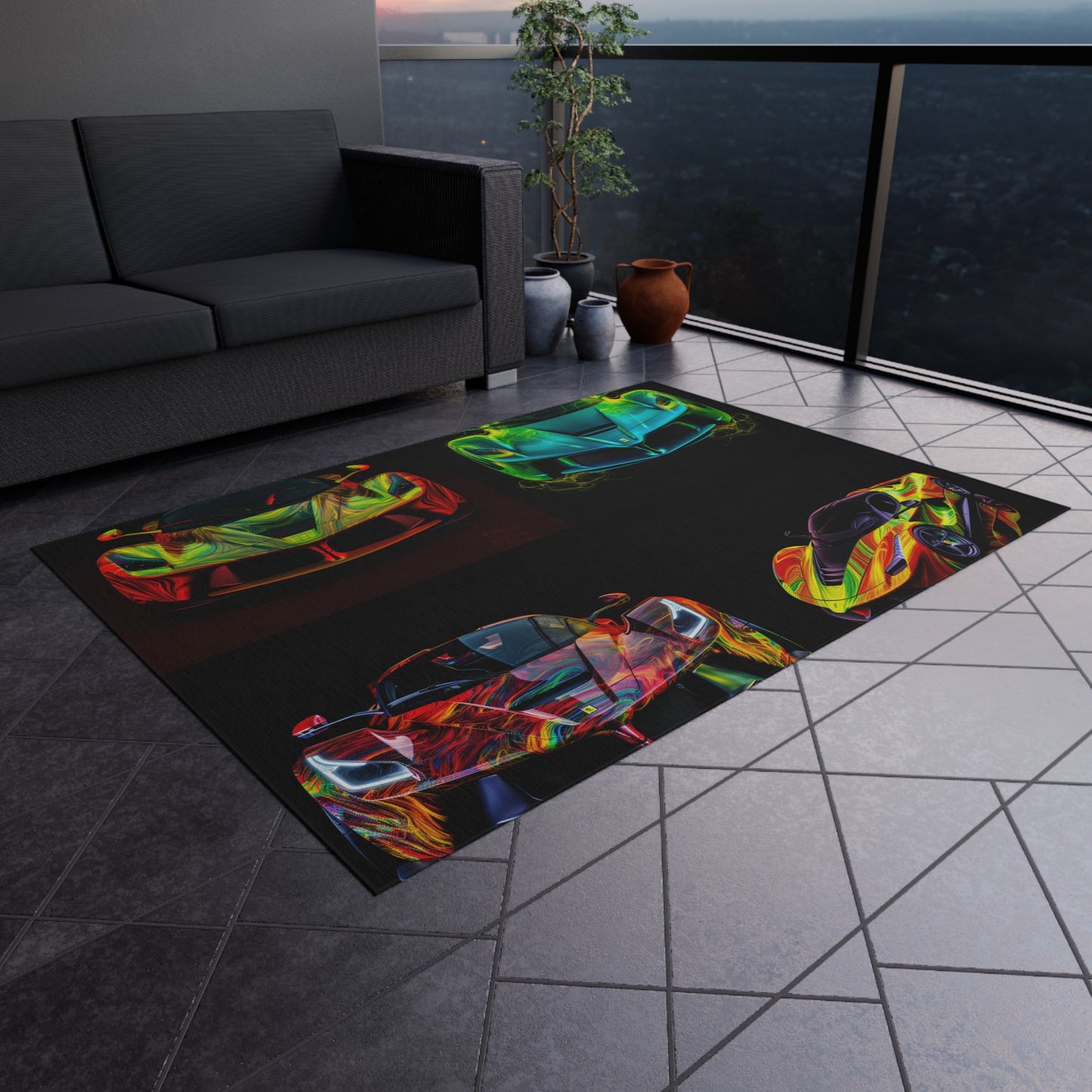 Outdoor Rug  Ferrari Neon 5