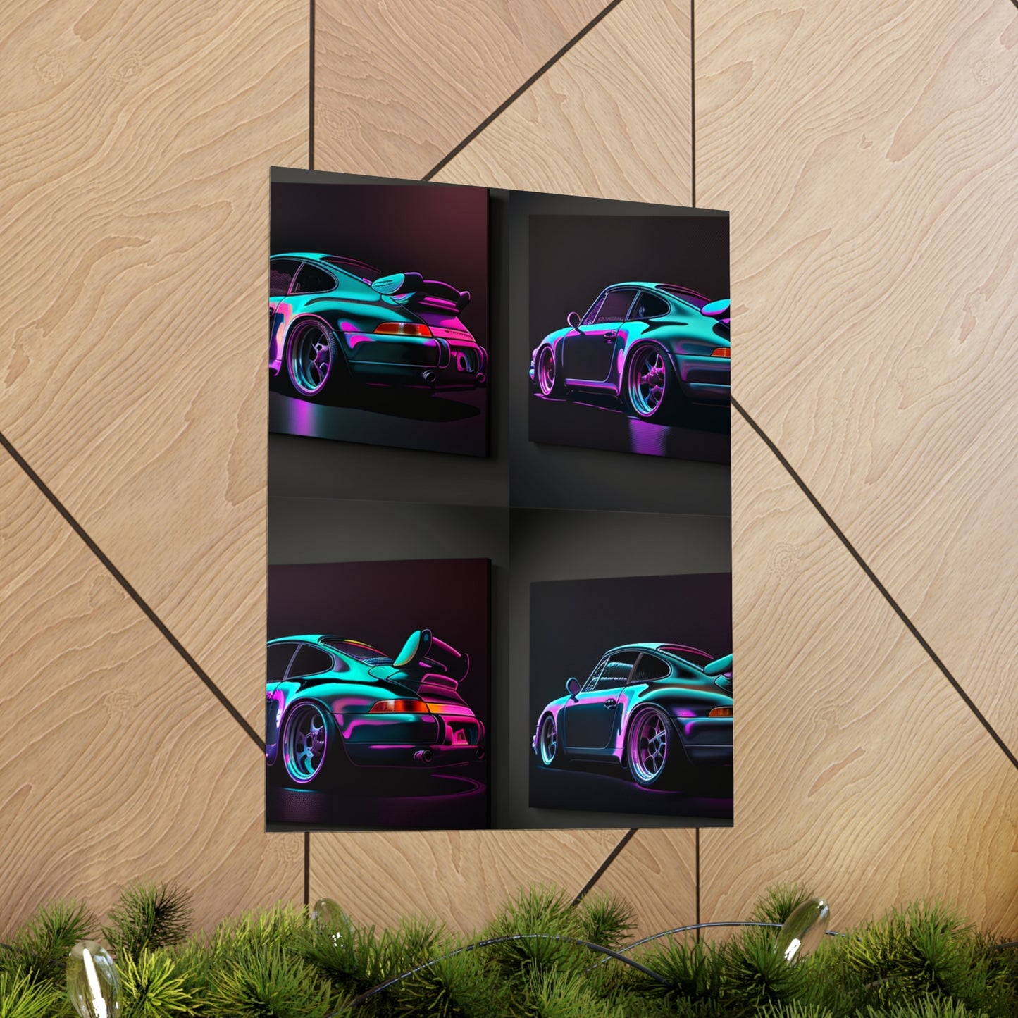 Premium Matte Vertical Posters Porsche Purple 5