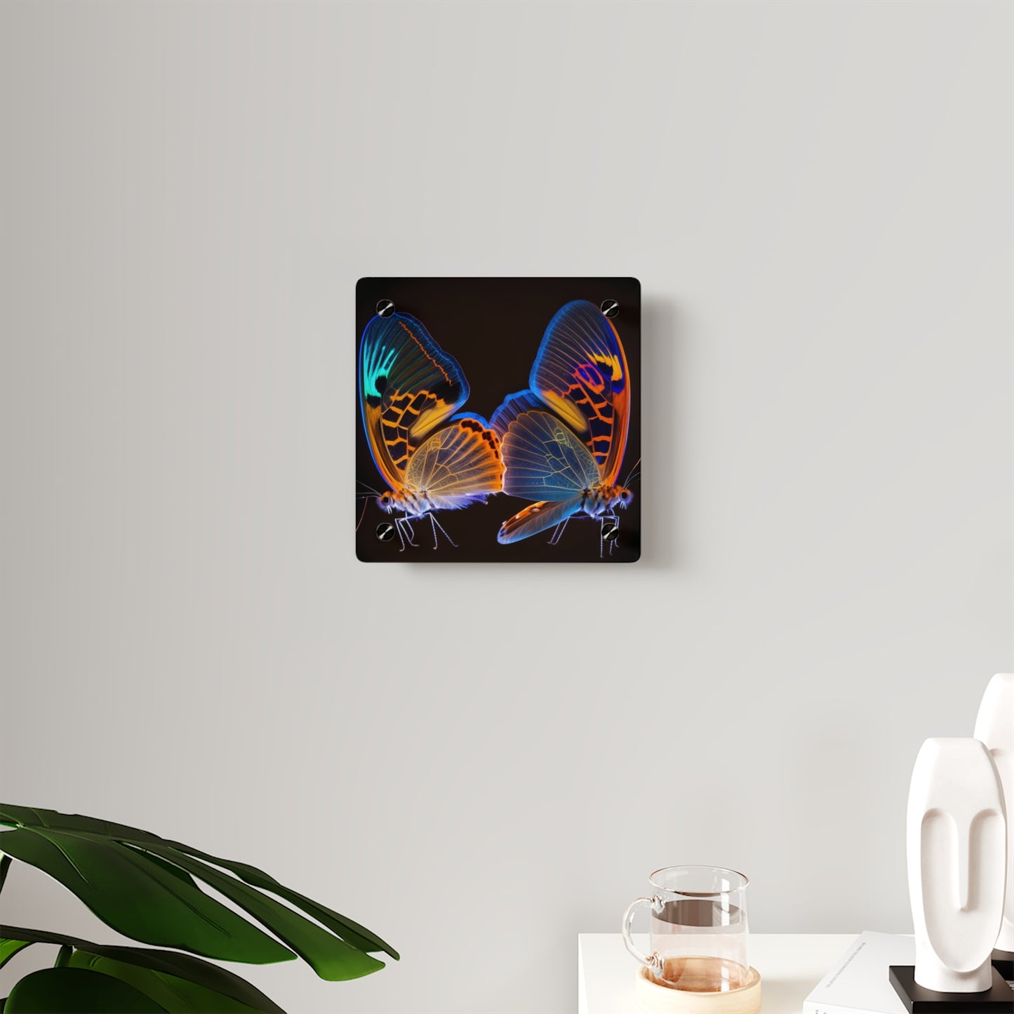 Acrylic Wall Art Panels Neon Glo Butterfly 2