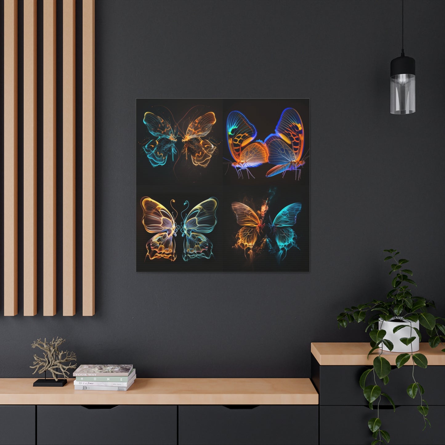Canvas Gallery Wraps Neon Glo Butterfly 5