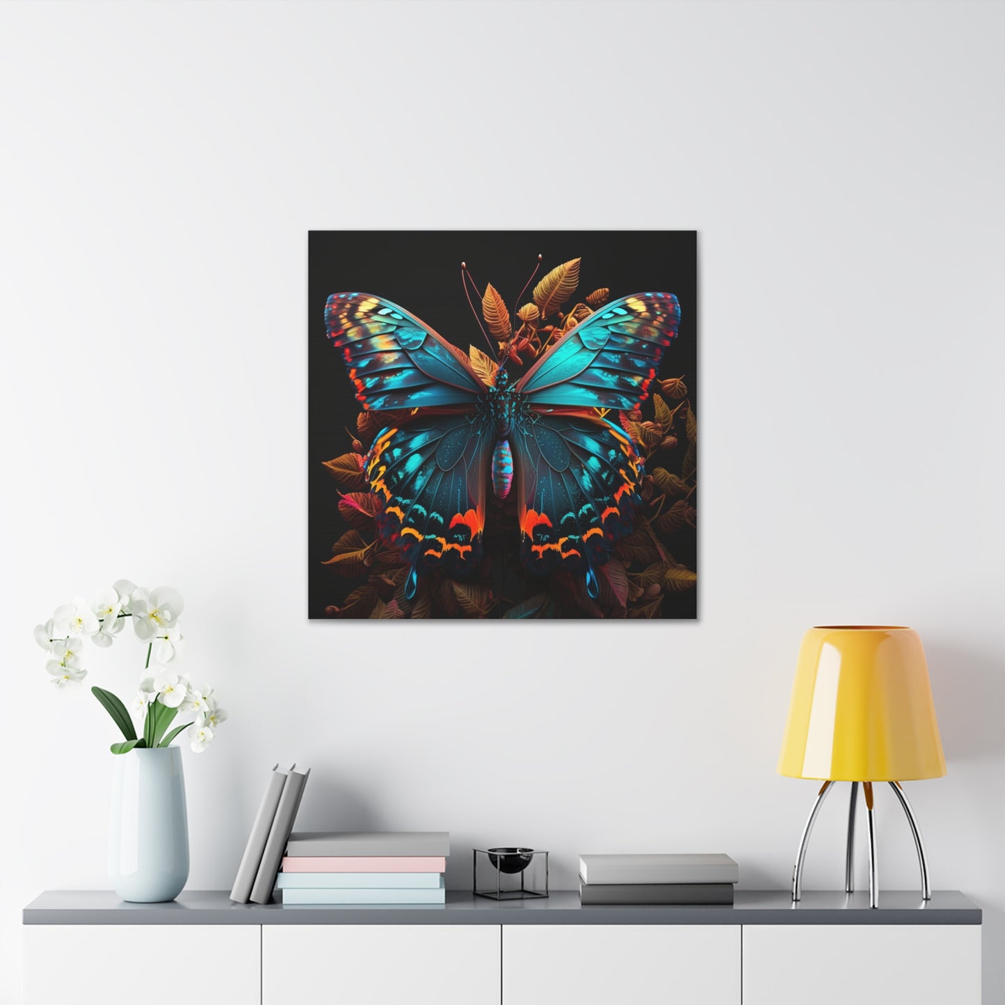 Canvas Gallery Wraps Hue Neon Butterfly 1