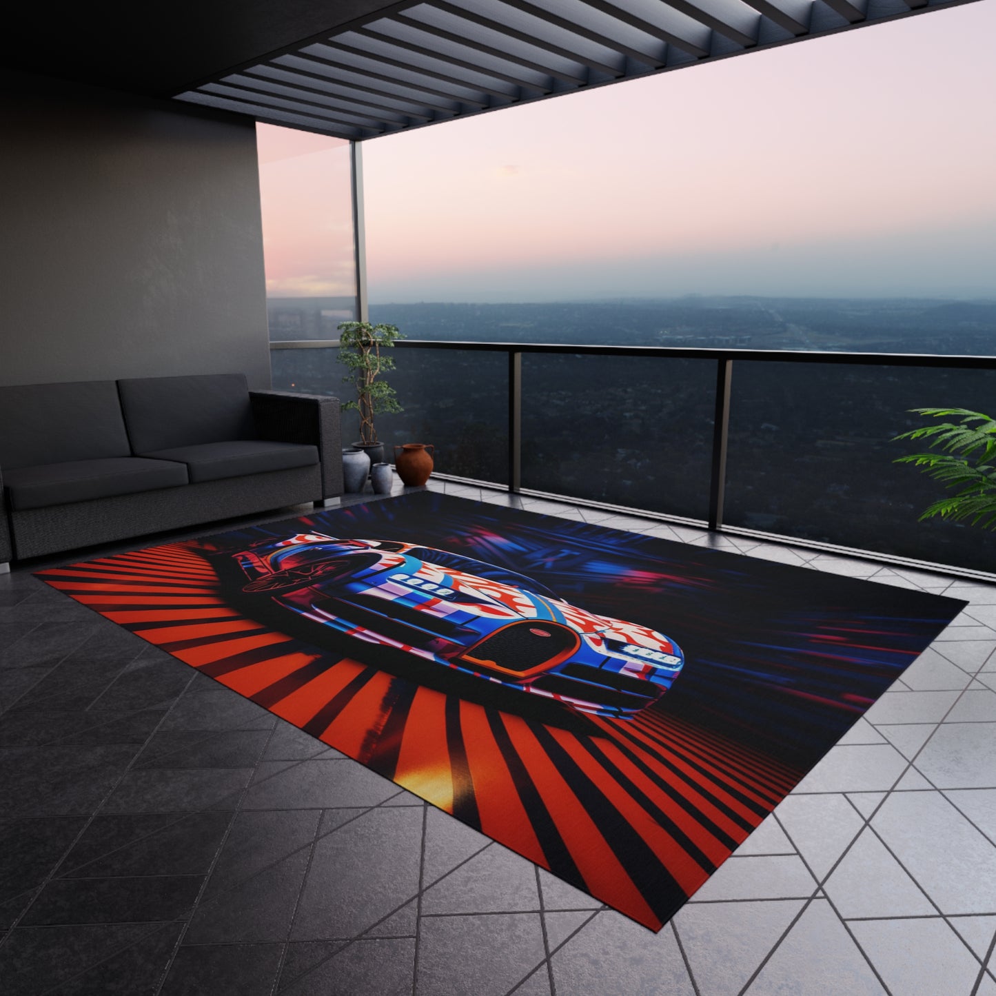 Outdoor Rug  Macro Bugatti American Flag 1