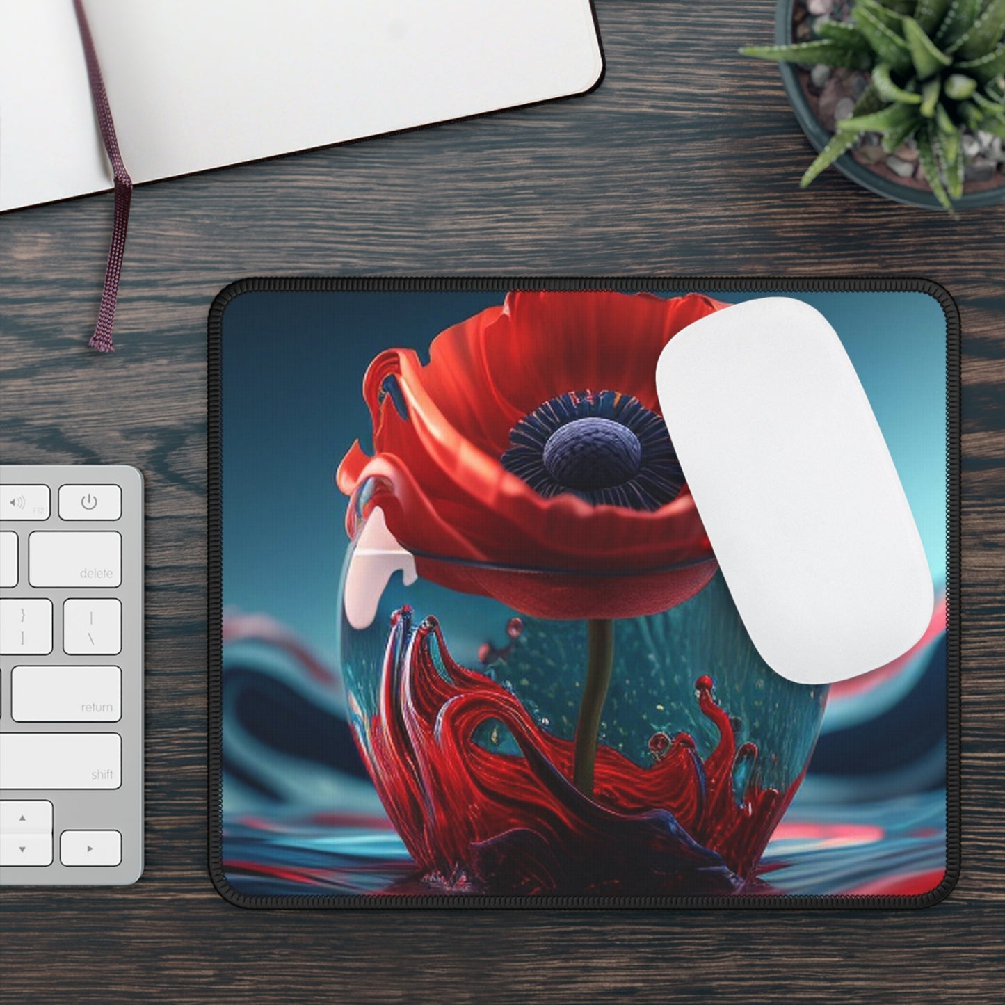 Gaming Mouse Pad  Red Anemone in a Vase 2