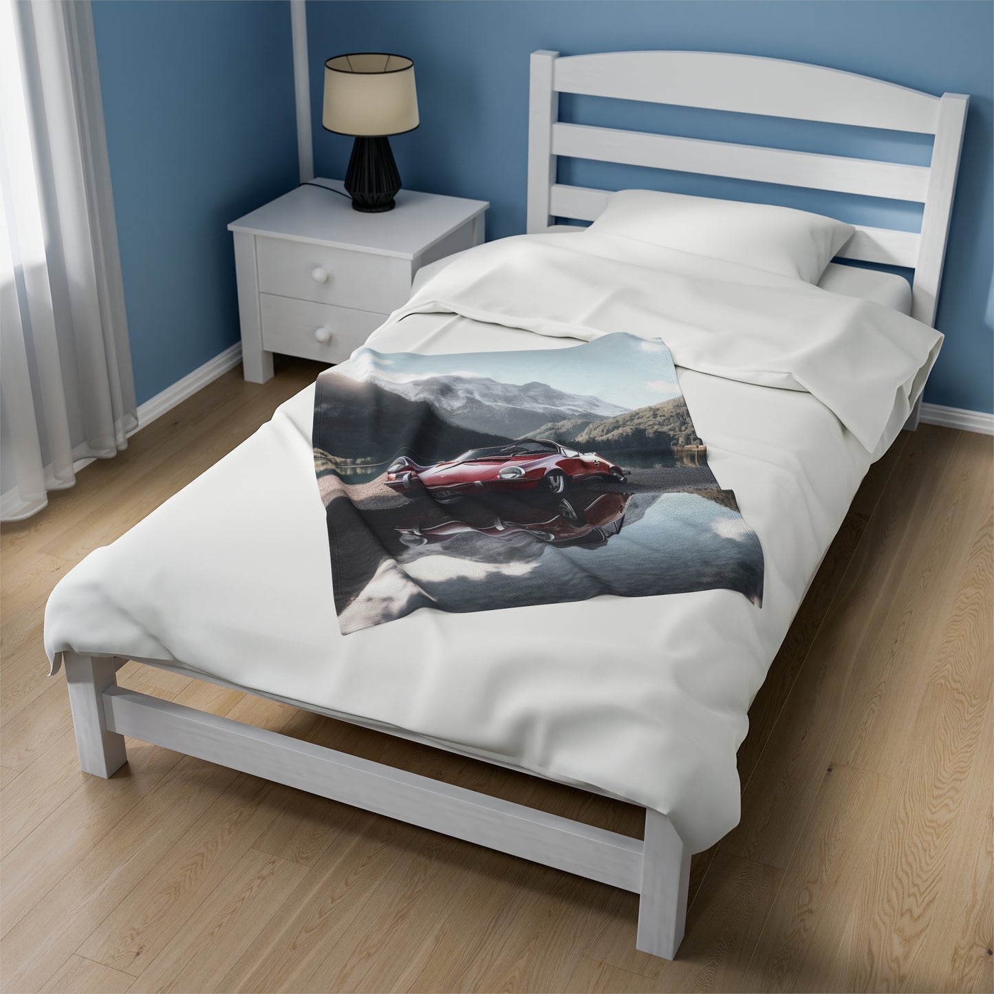 Velveteen Plush Blanket Porsche Lake 4