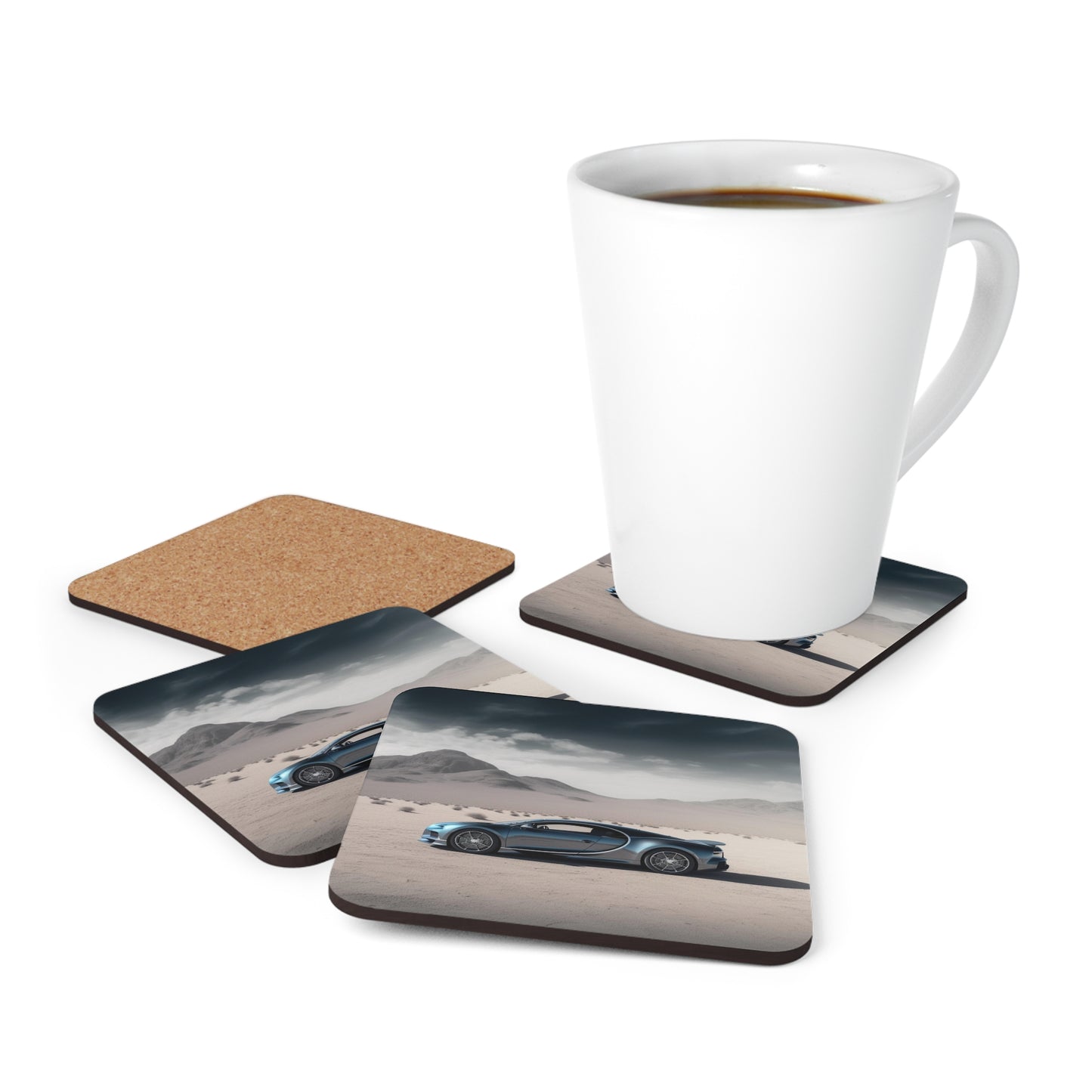 Corkwood Coaster Set Bugatti Real Look 1