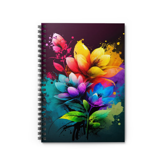 Spiral Notebook - Ruled Line Bright Spring Flowers 3