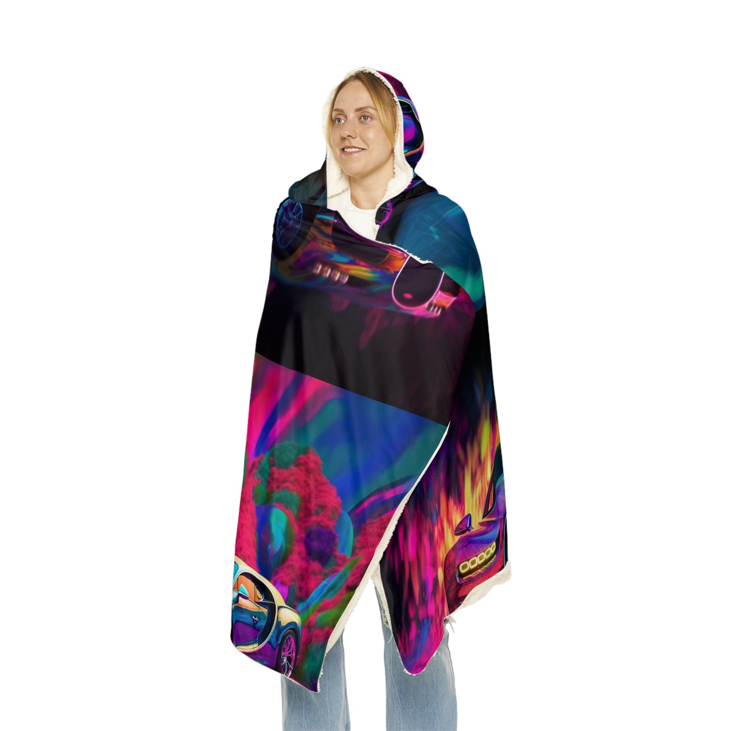 Snuggle Hooded Blanket Florescent Bugatti Flair 5